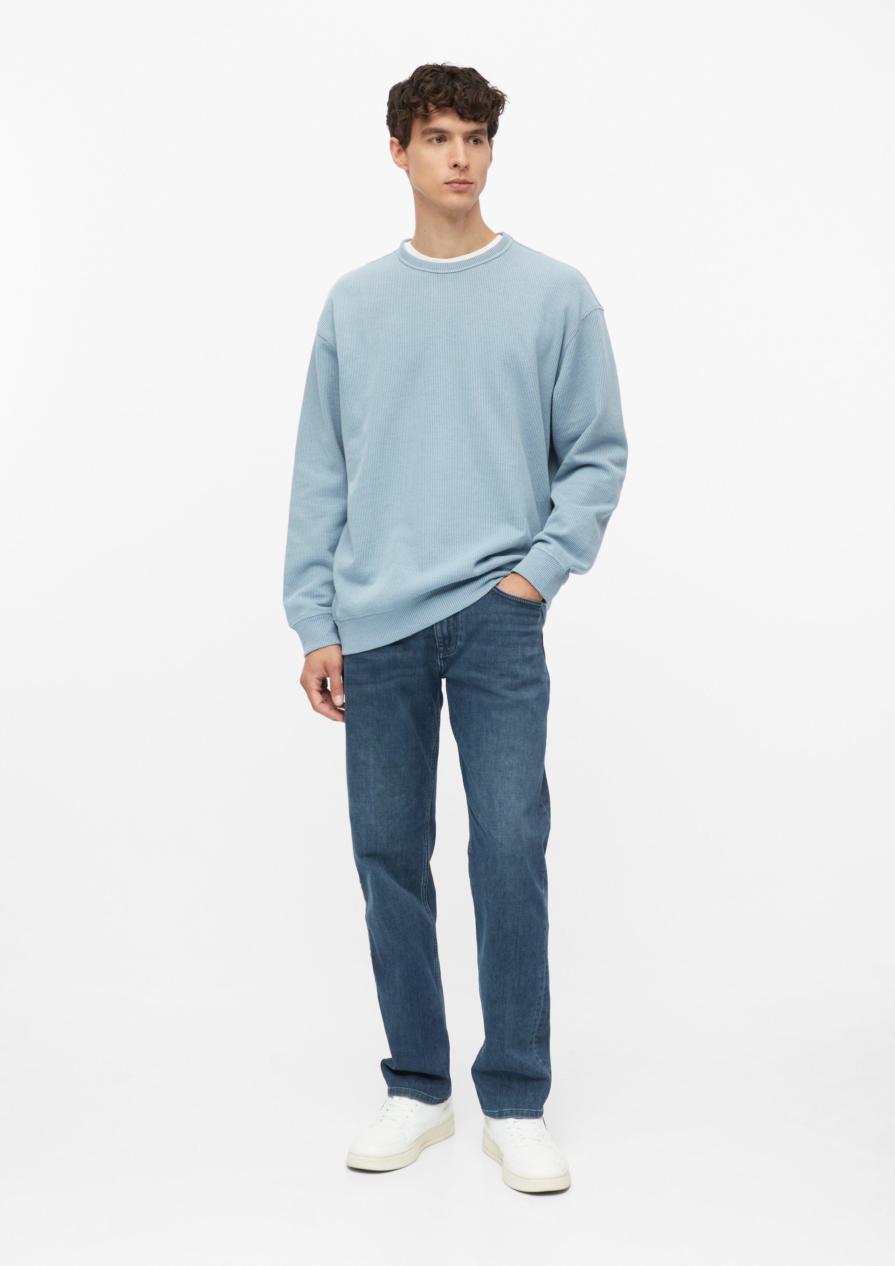 Hommes Sweat-shirt à la coupe moderne avec texture côtelée en bleu de s.Oliver