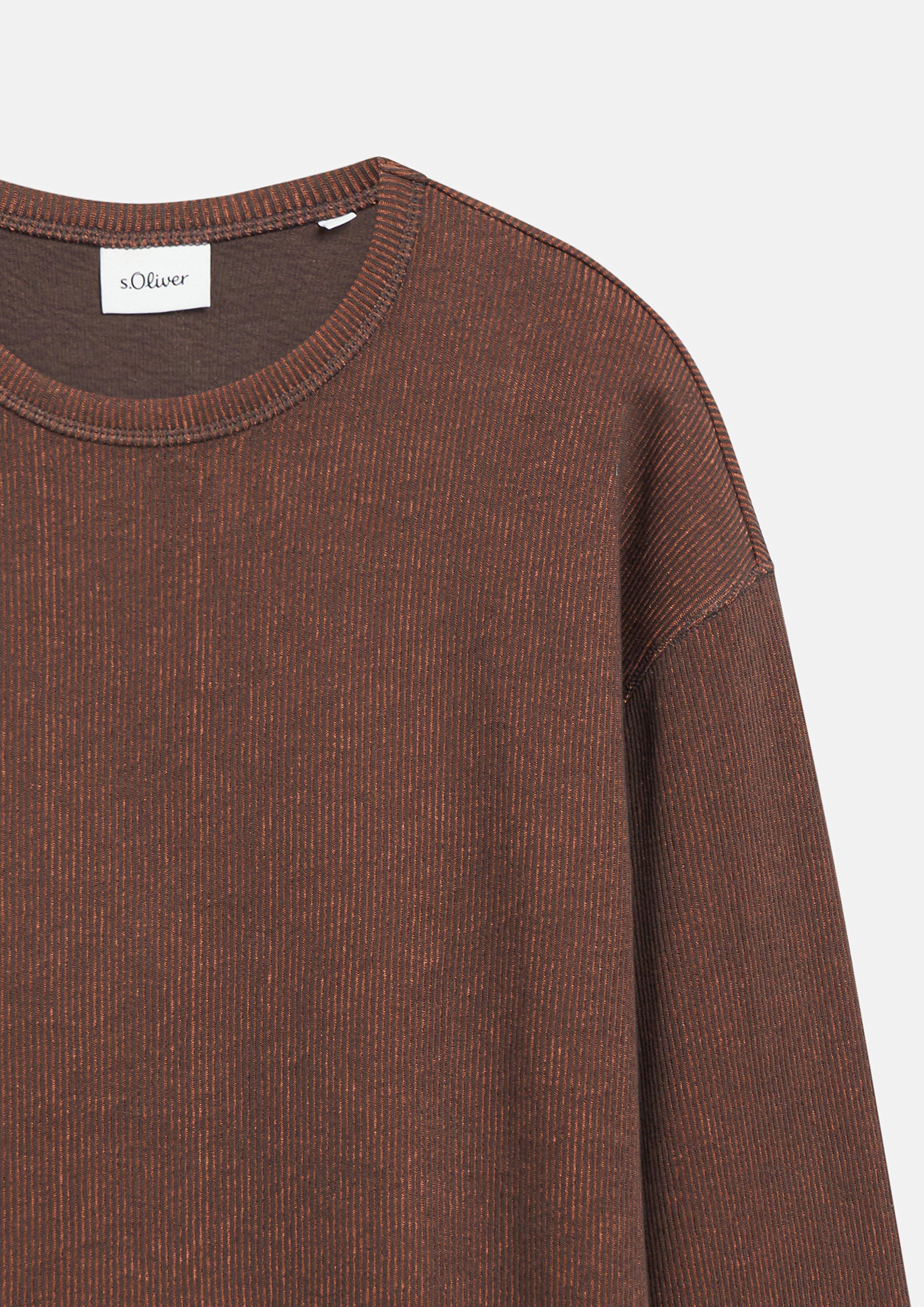 Hommes Sweat-shirt en brun de s.Oliver