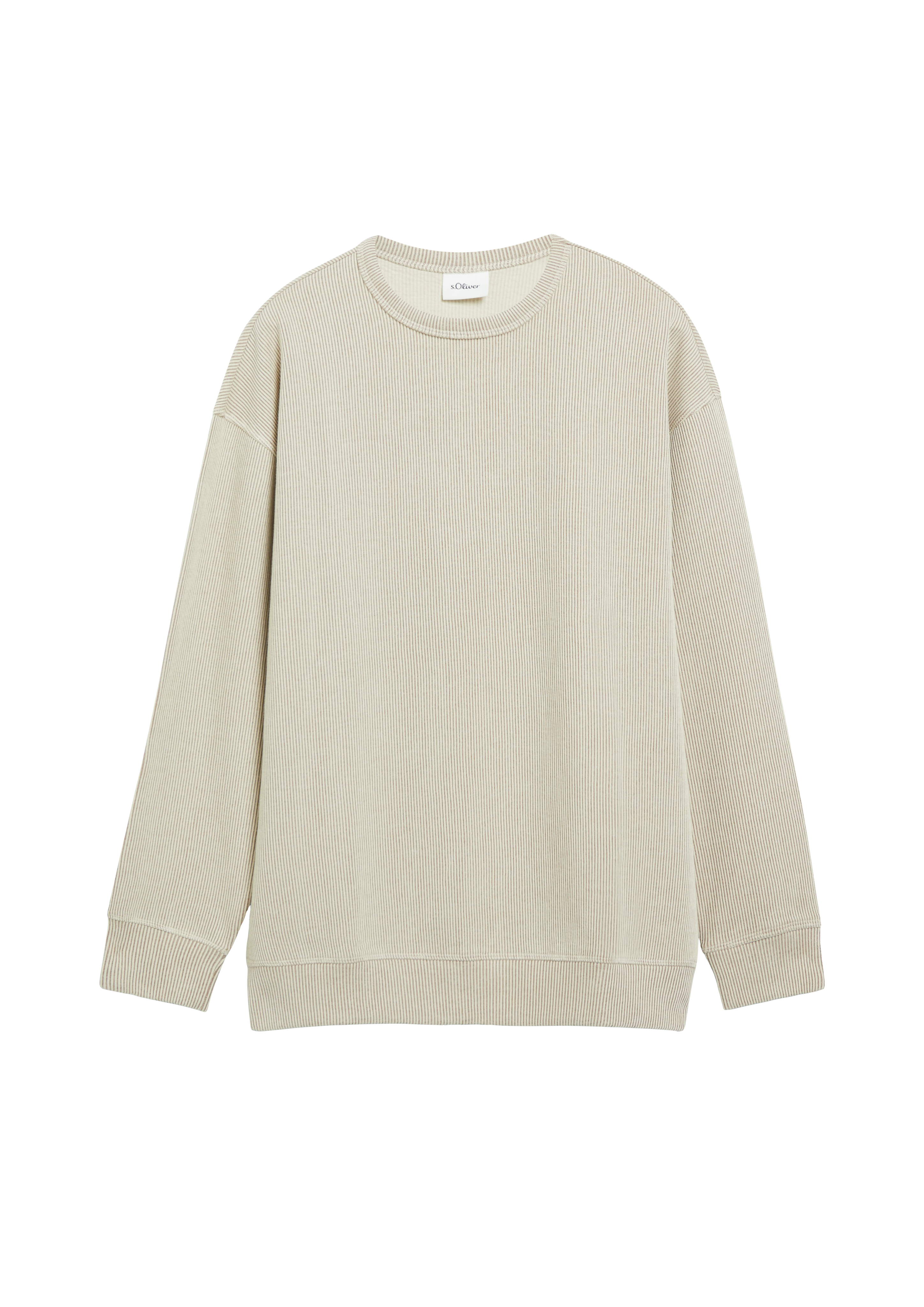 Sweatshirt met moderne pasvorm en geribbelde structuur