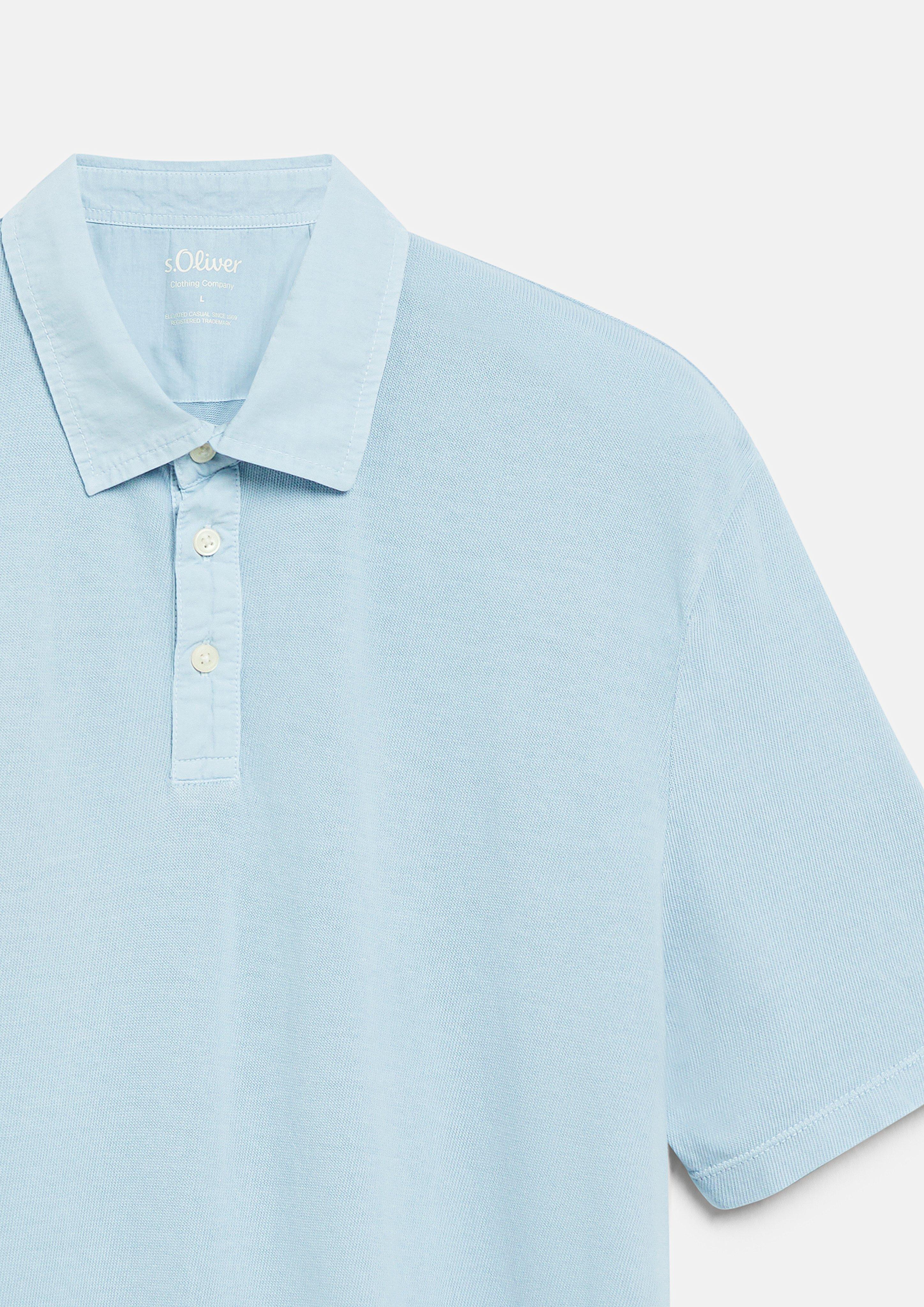 Herren Polo-Shirt in blau von s.Oliver