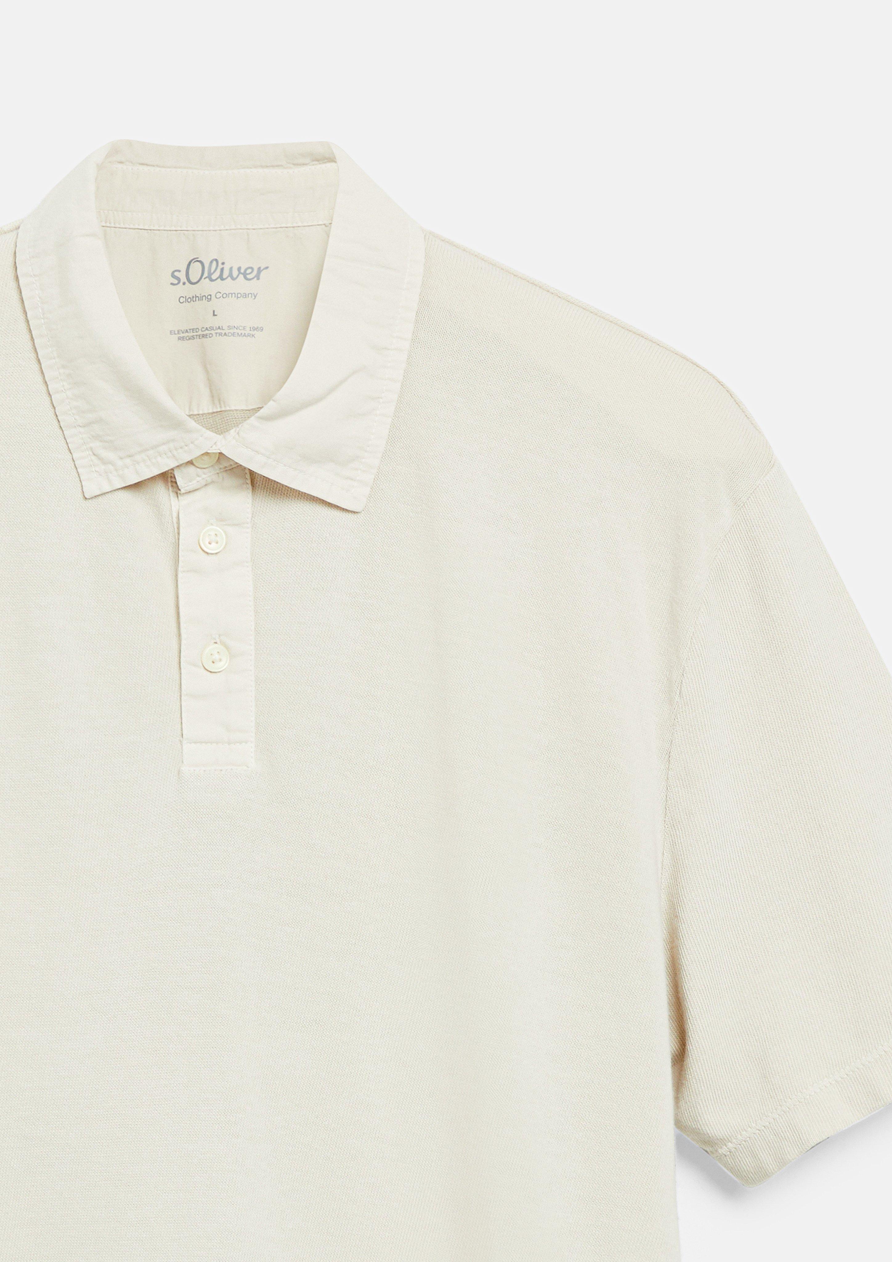 Herren Polo-Shirt in beige von s.Oliver