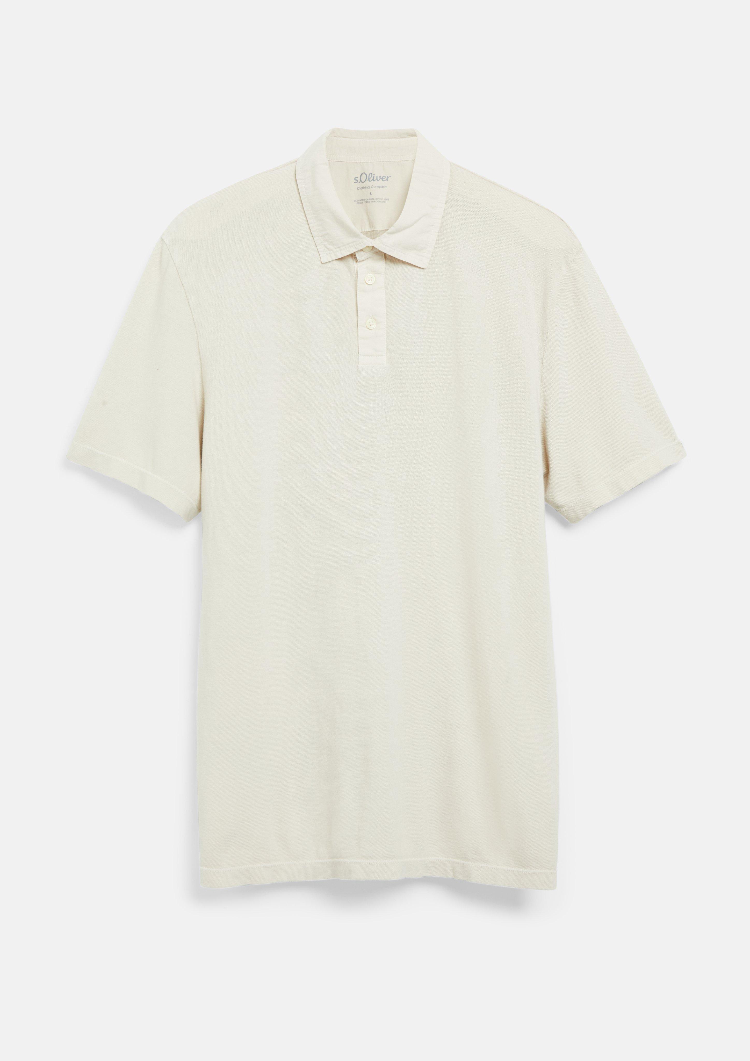 Herren Polo-Shirt in beige von s.Oliver