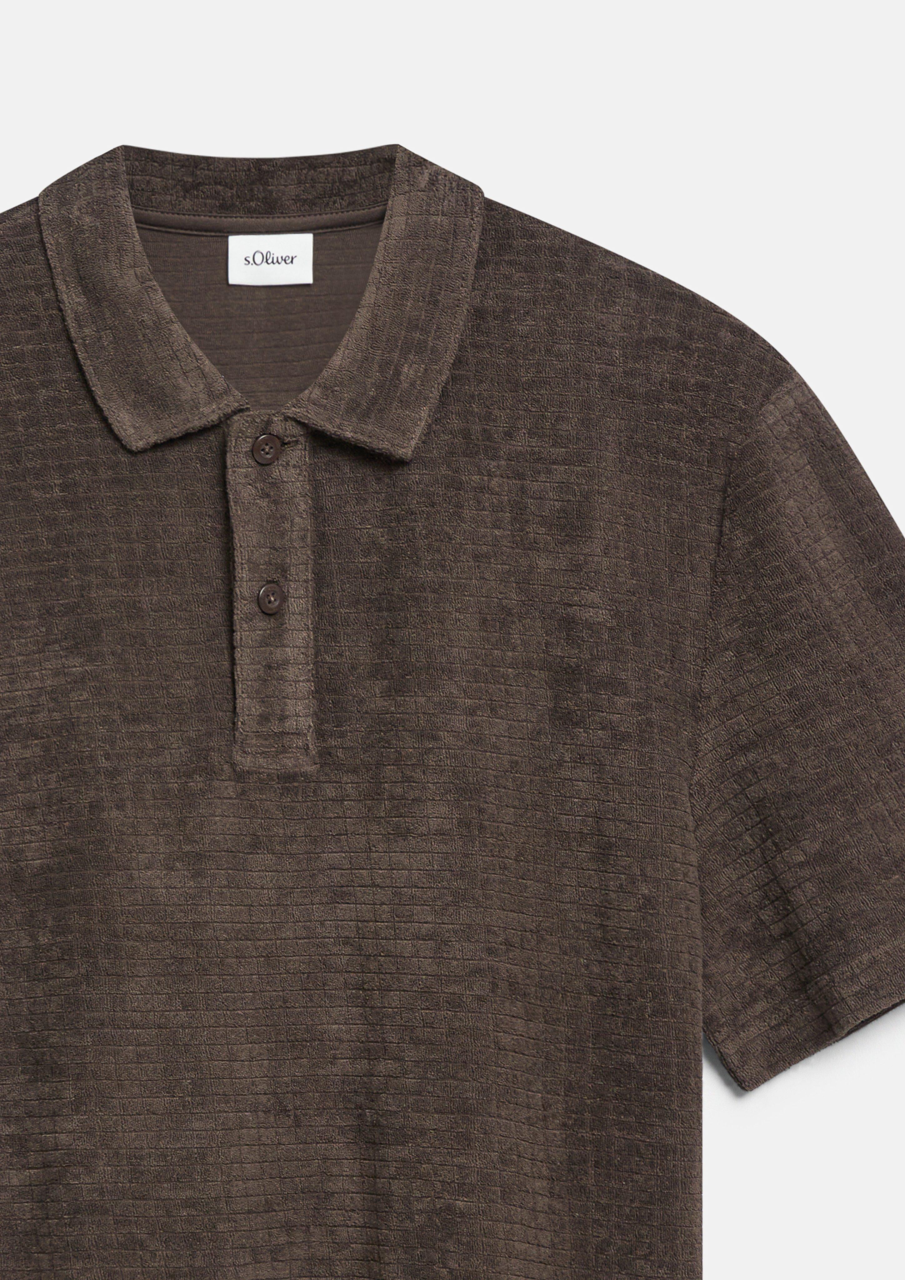 Men Polo Shirt in brown by s.Oliver