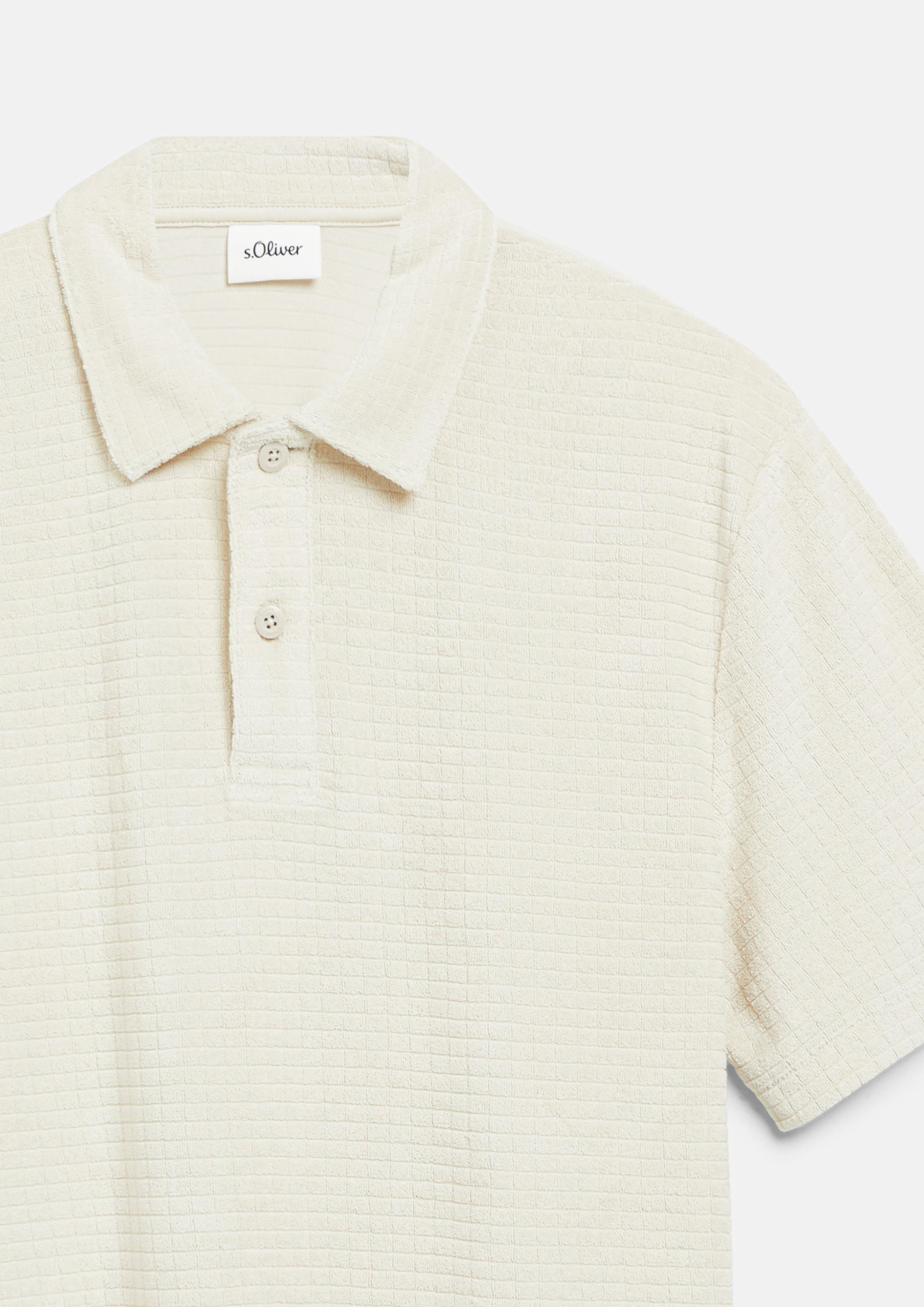 Men Polo Shirt in beige by s.Oliver