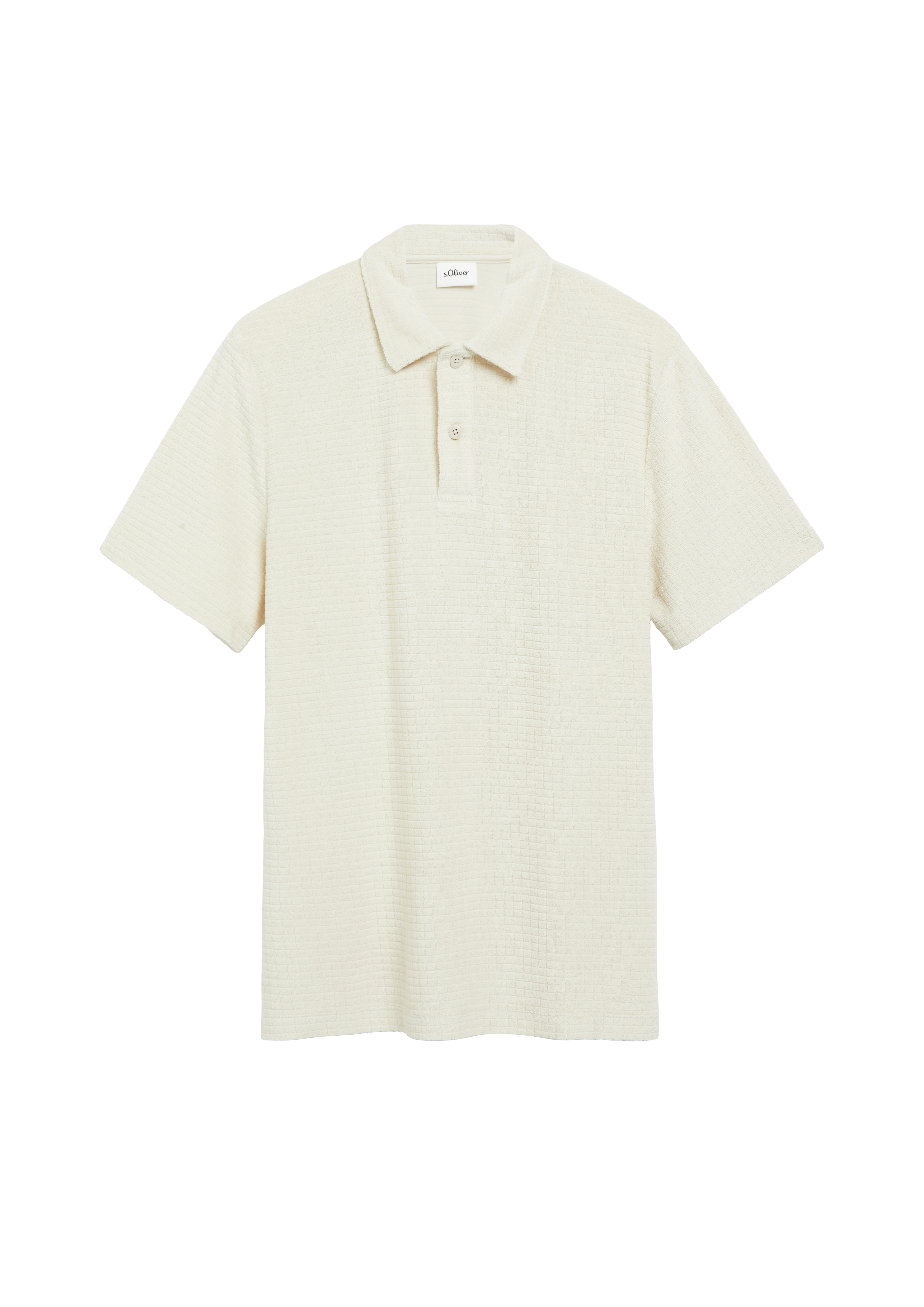 Poloshirt van gestructureerde badstof