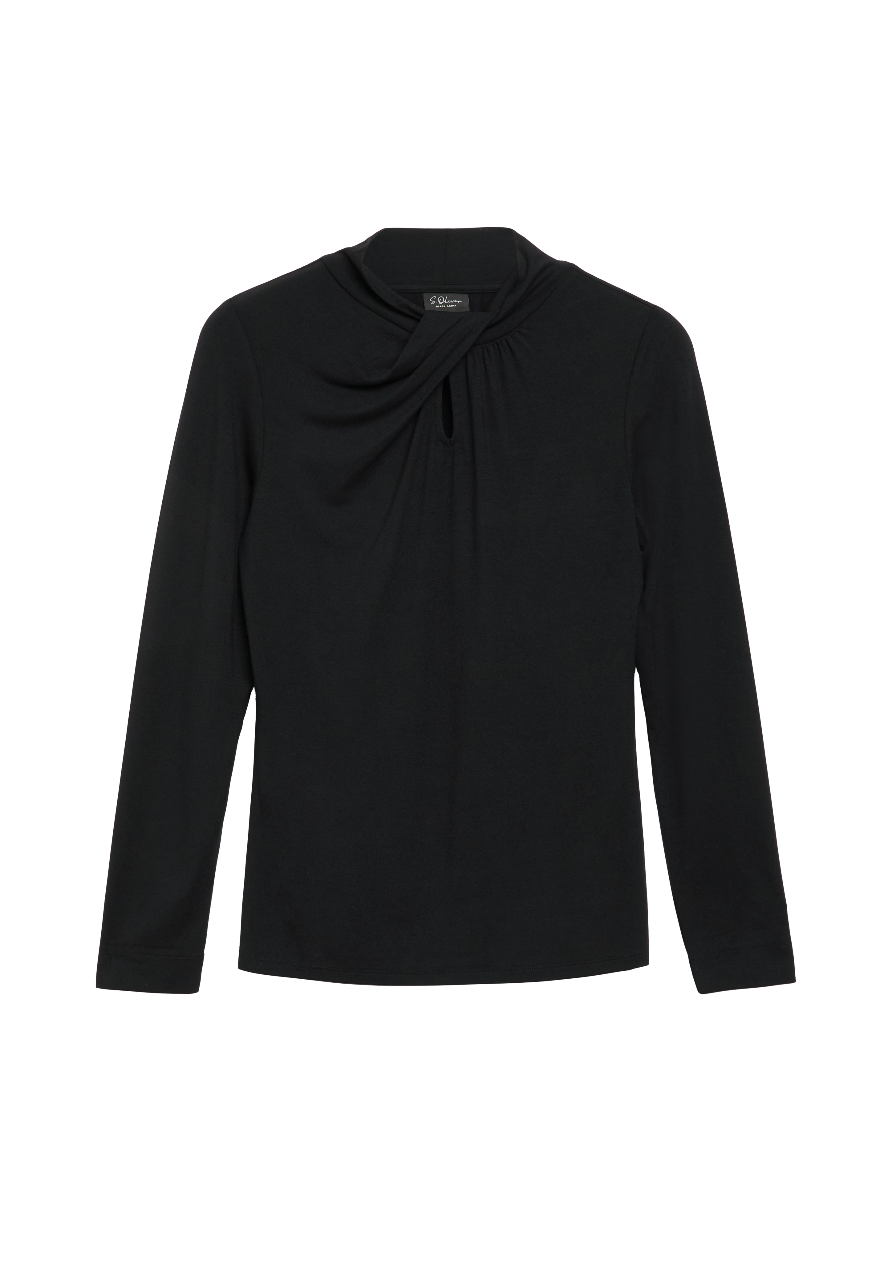 T-shirt met lange mouwen en drapering