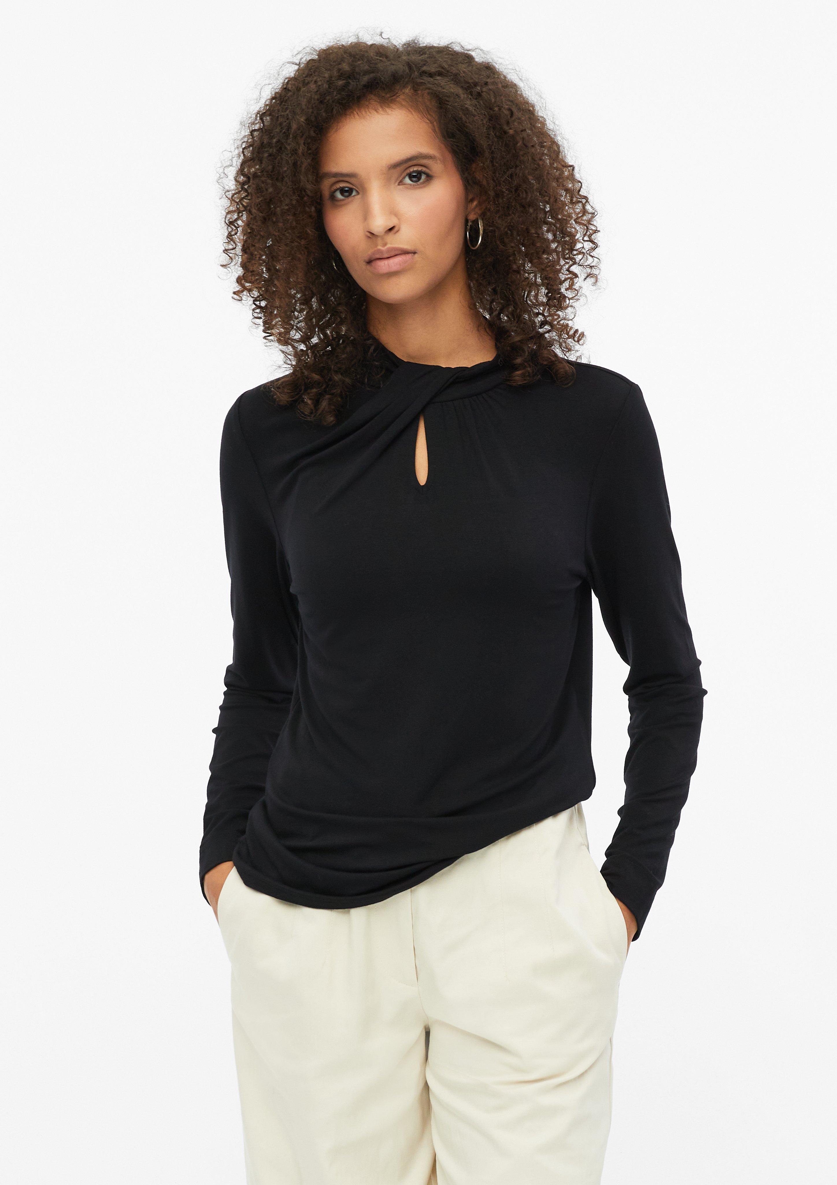 T-Shirt in black by s.Oliver BLACK LABEL