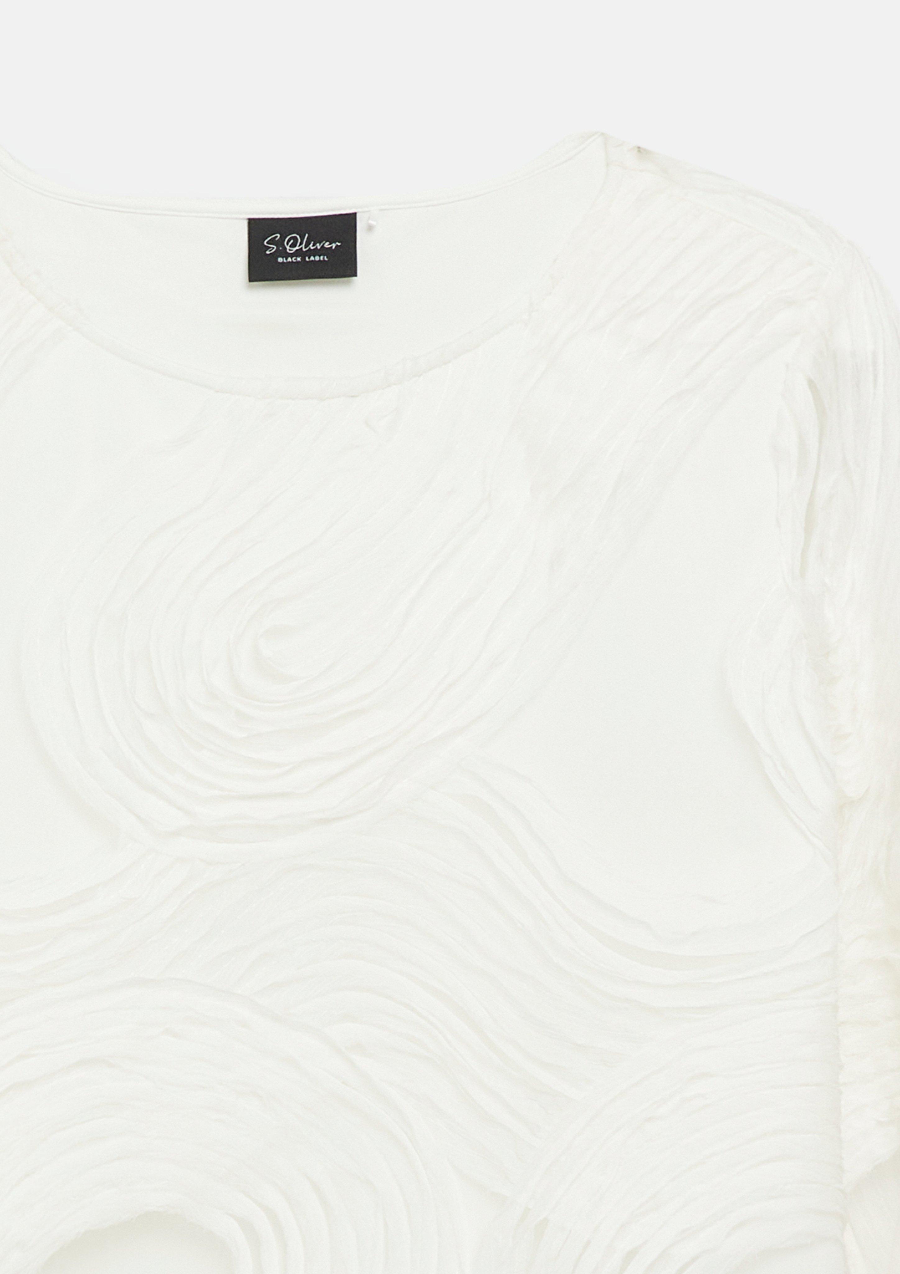 Damen Bluse mit Chiffon-Wellen-Muster in creme von s.Oliver BLACK LABEL