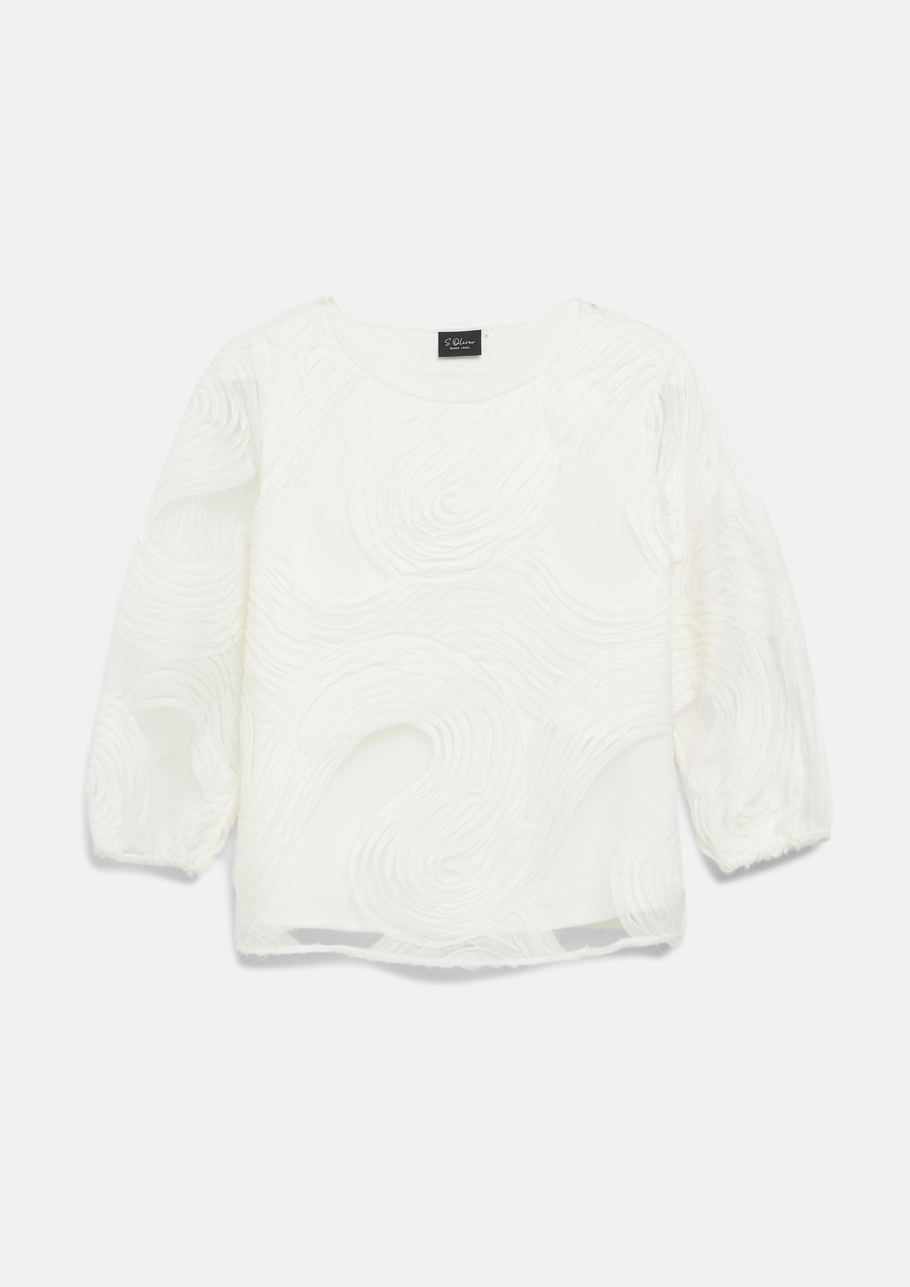 Damen Bluse mit Chiffon-Wellen-Muster in  von s.Oliver BLACK LABEL