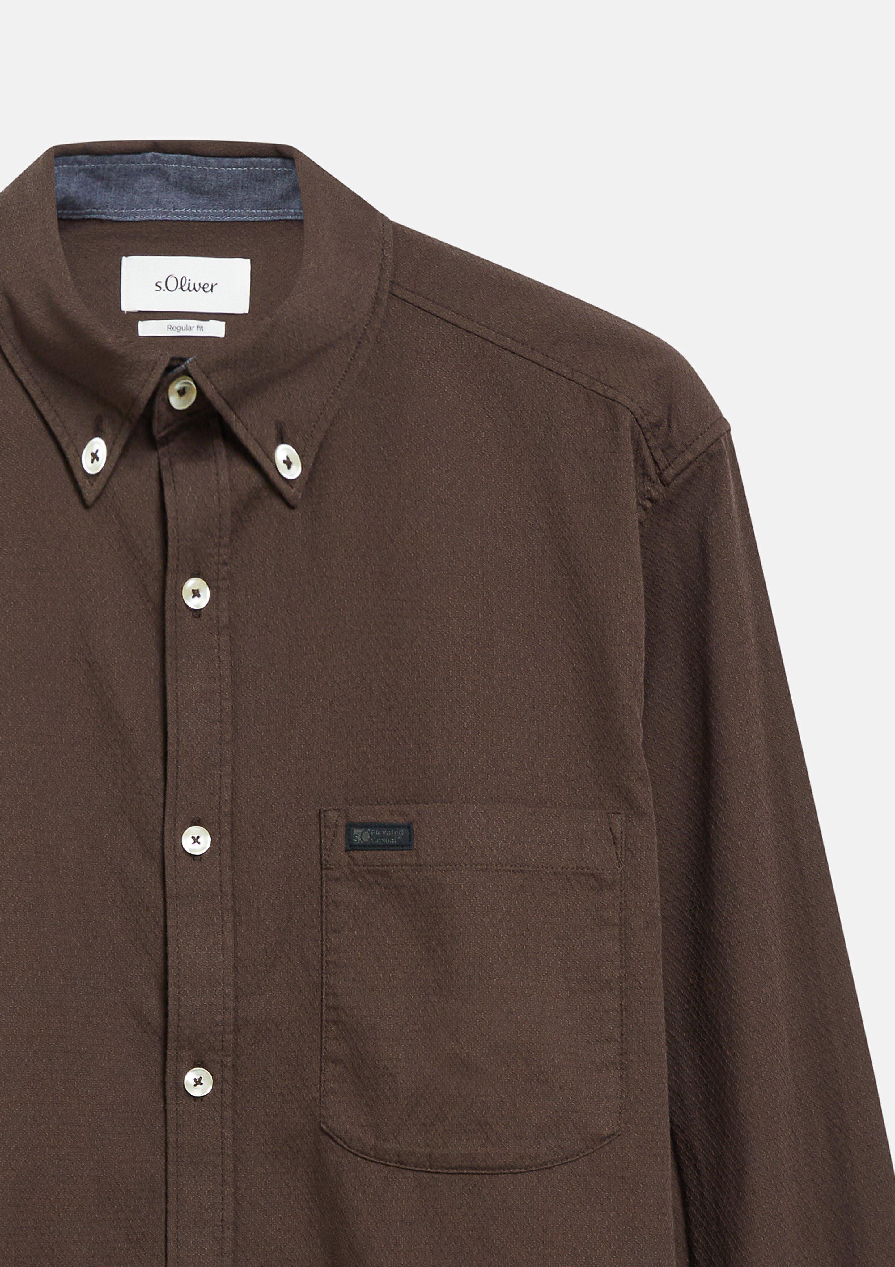 Hommes Chemise en brun de s.Oliver