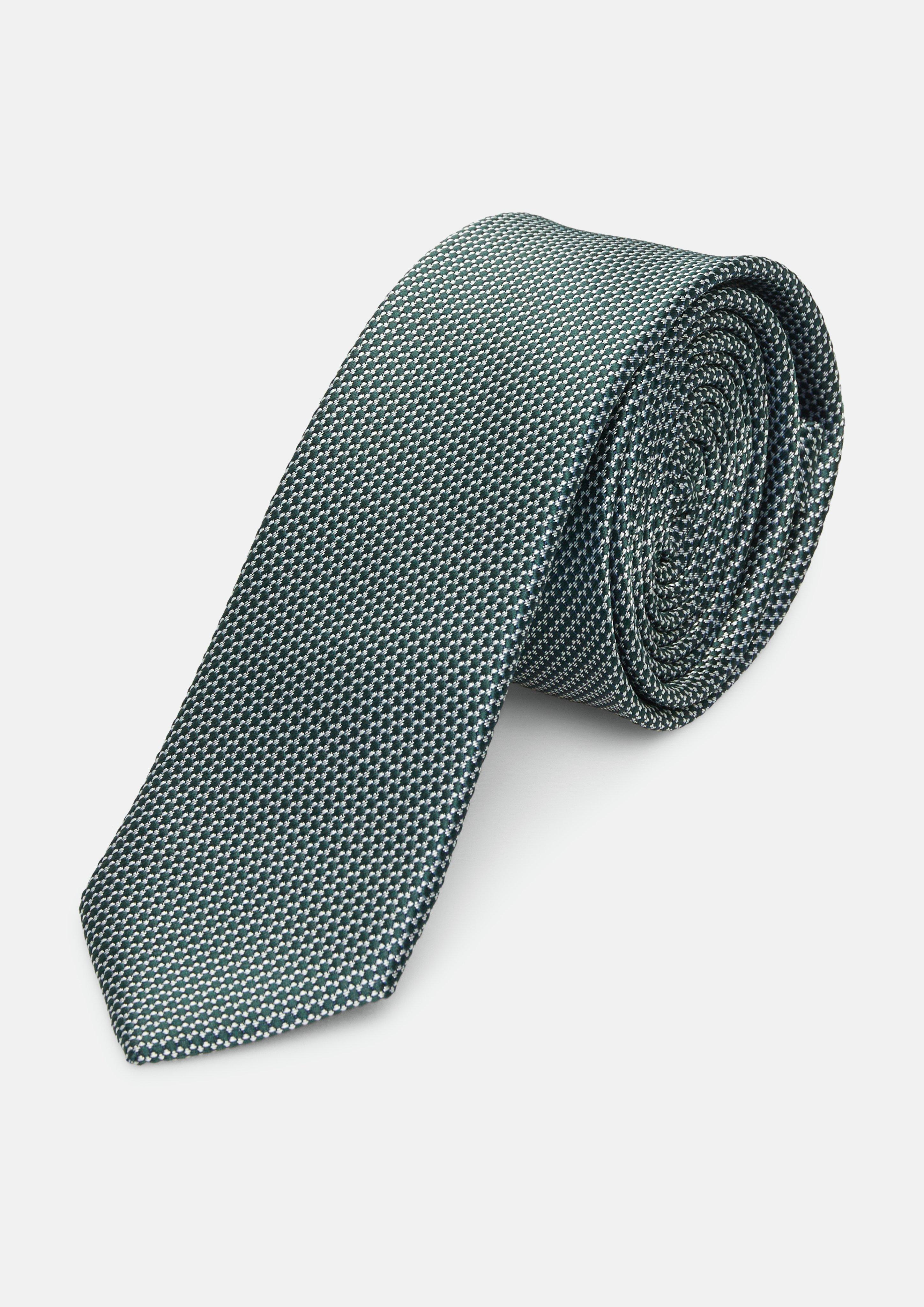 Herren Krawatte aus Jacquard mit Seidenanteil in dunkles türkis von s.Oliver BLACK LABEL
