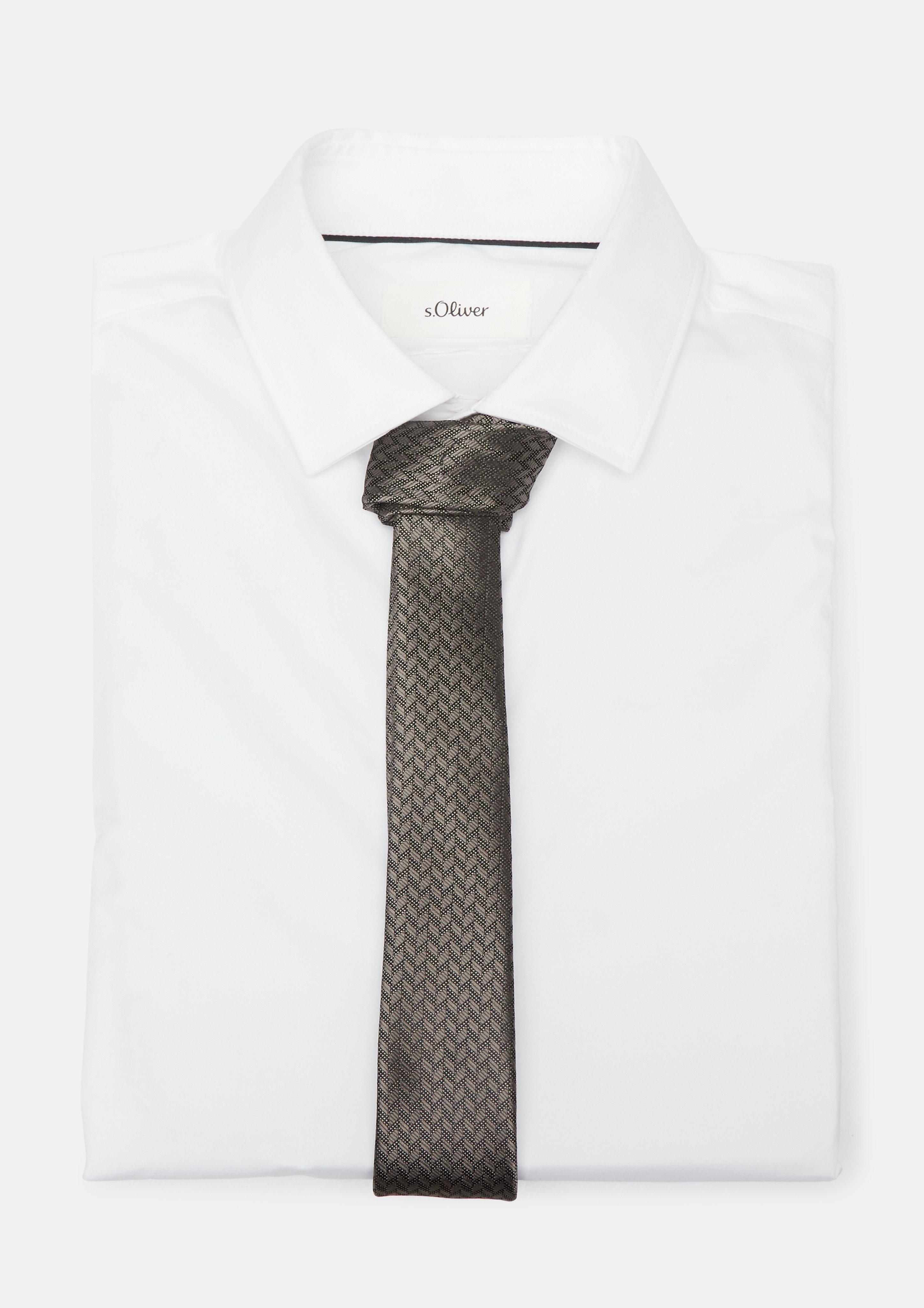 Herren Krawatte in grau von s.Oliver BLACK LABEL