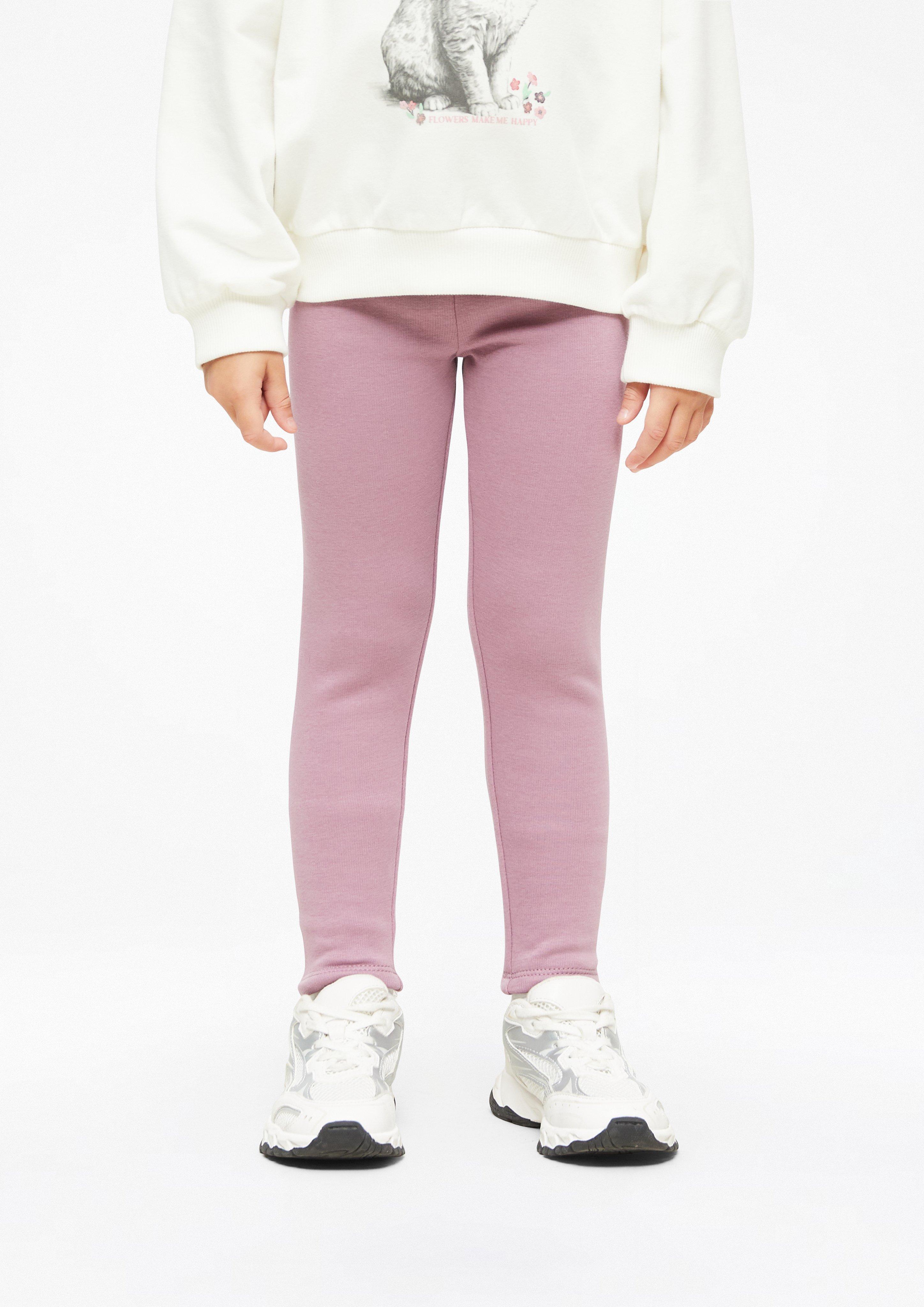 Junior Thermofleece-legging met elastische tailleband in roze van s.Oliver