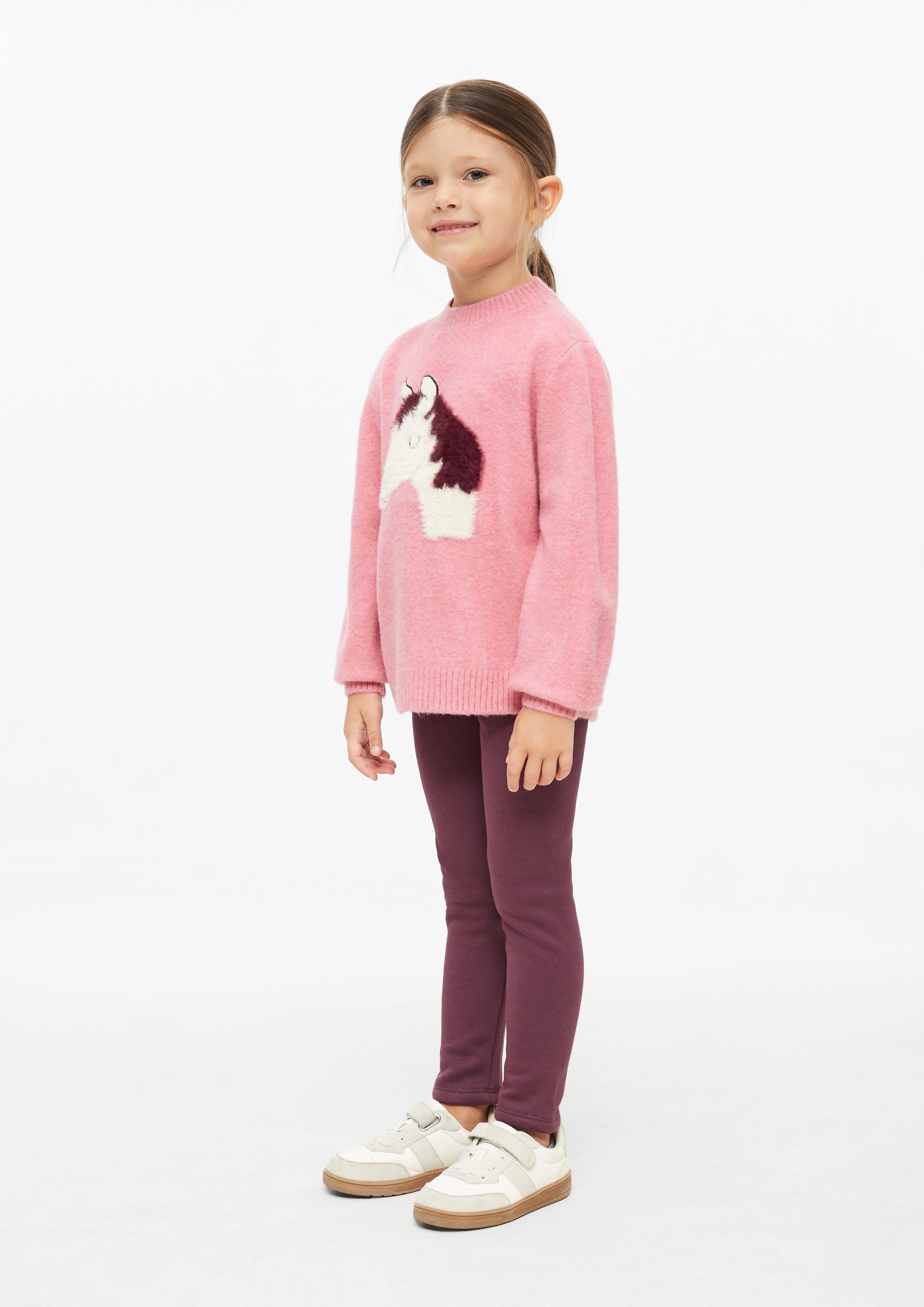 Junior Leggings en polaire thermique avec taille élastiquée en rouge de s.Oliver