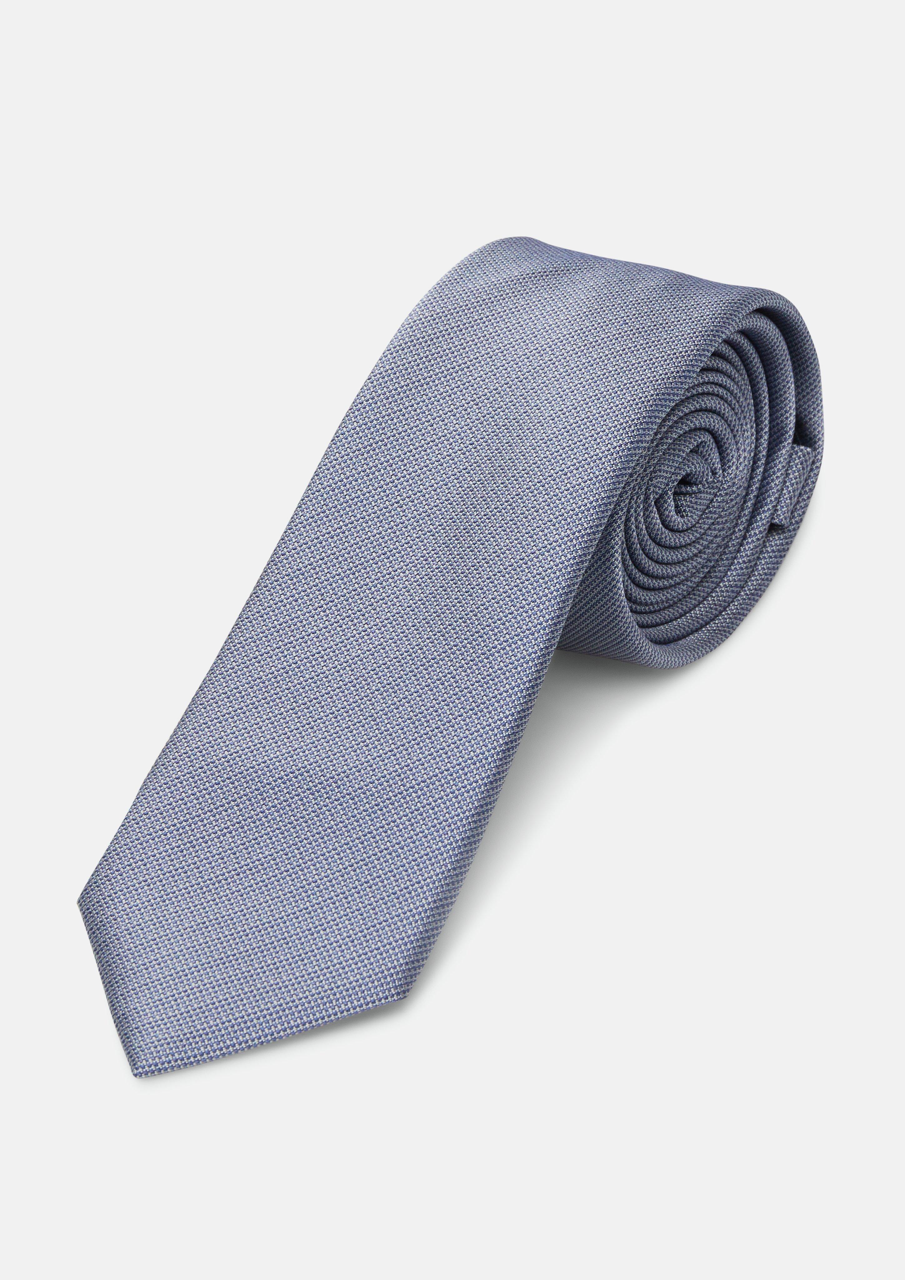 Herren Krawatte aus Jacquard mit Seidenanteil in navy von s.Oliver BLACK LABEL