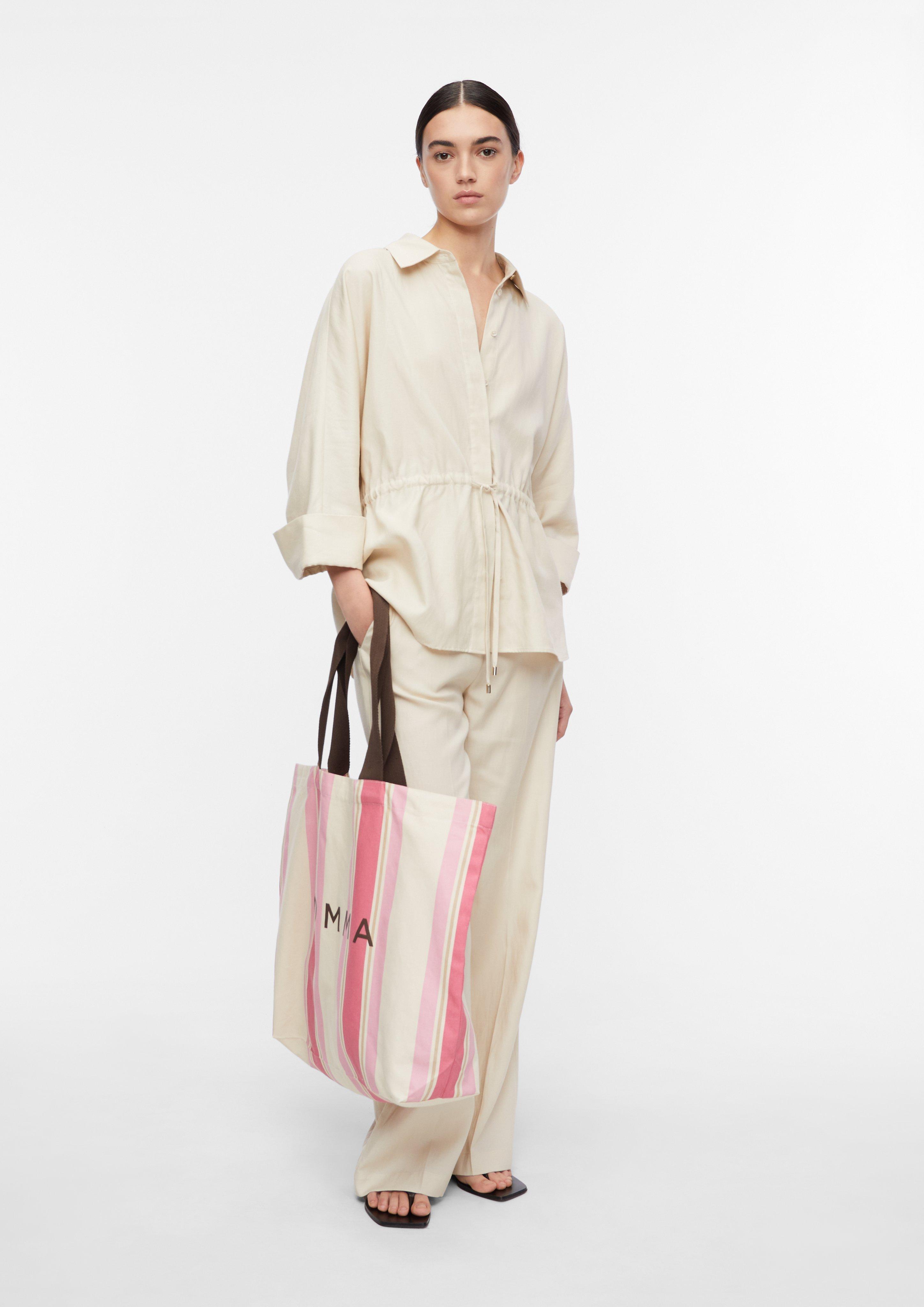 Gestreifte Canvas Shopper in  von COMMA