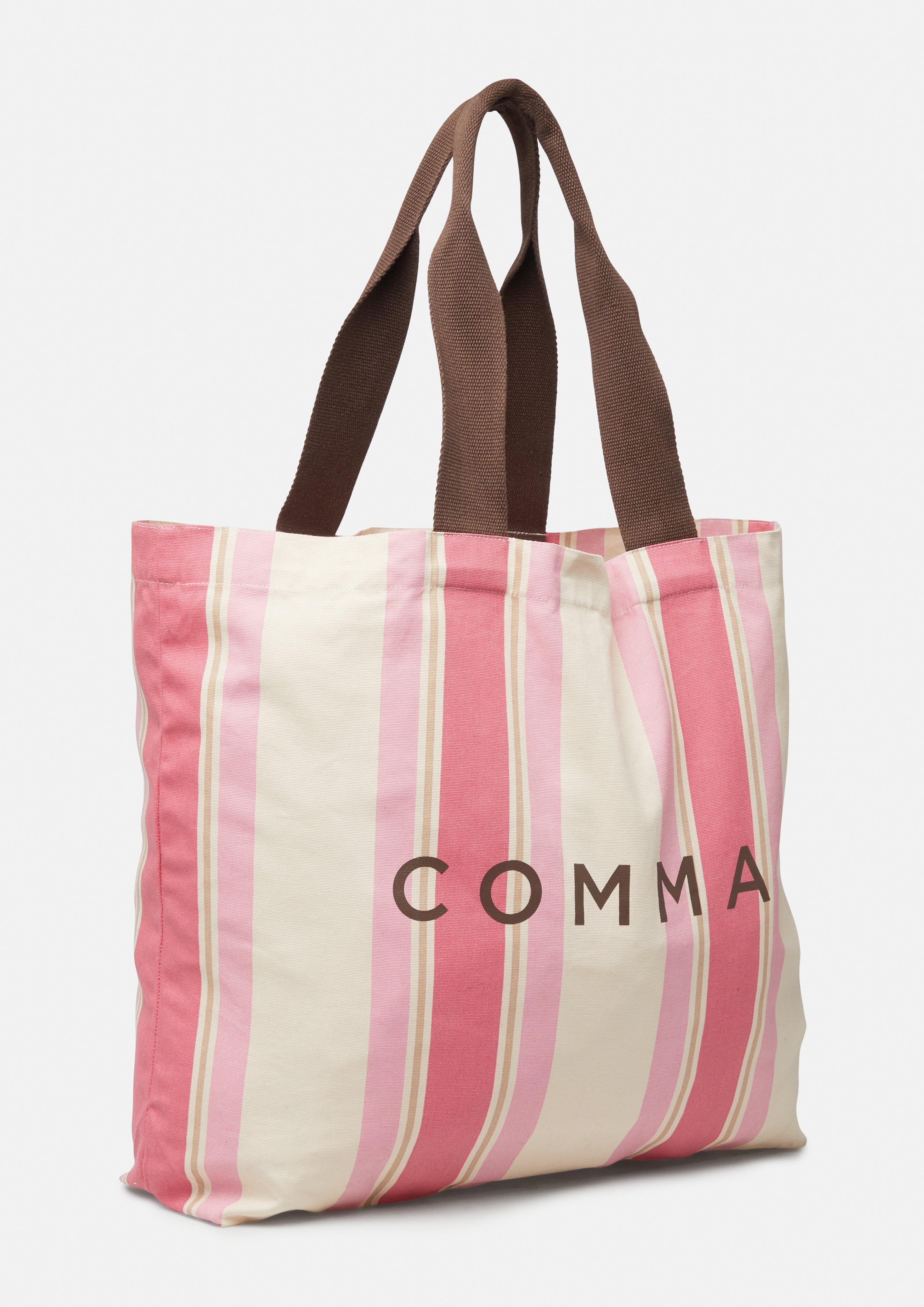 Gestreifte Canvas Shopper in  von COMMA