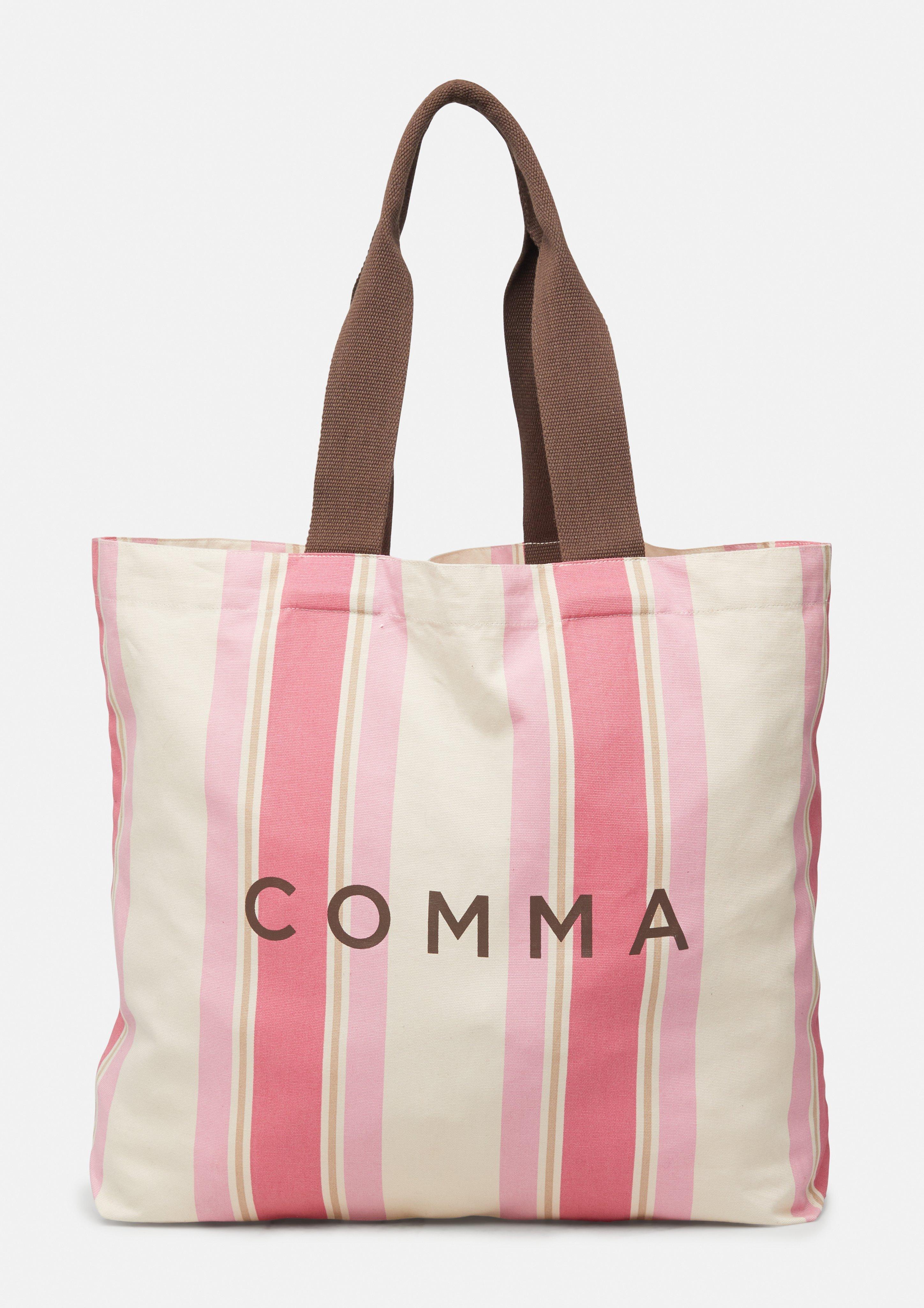 Gestreifte Canvas Shopper in  von COMMA