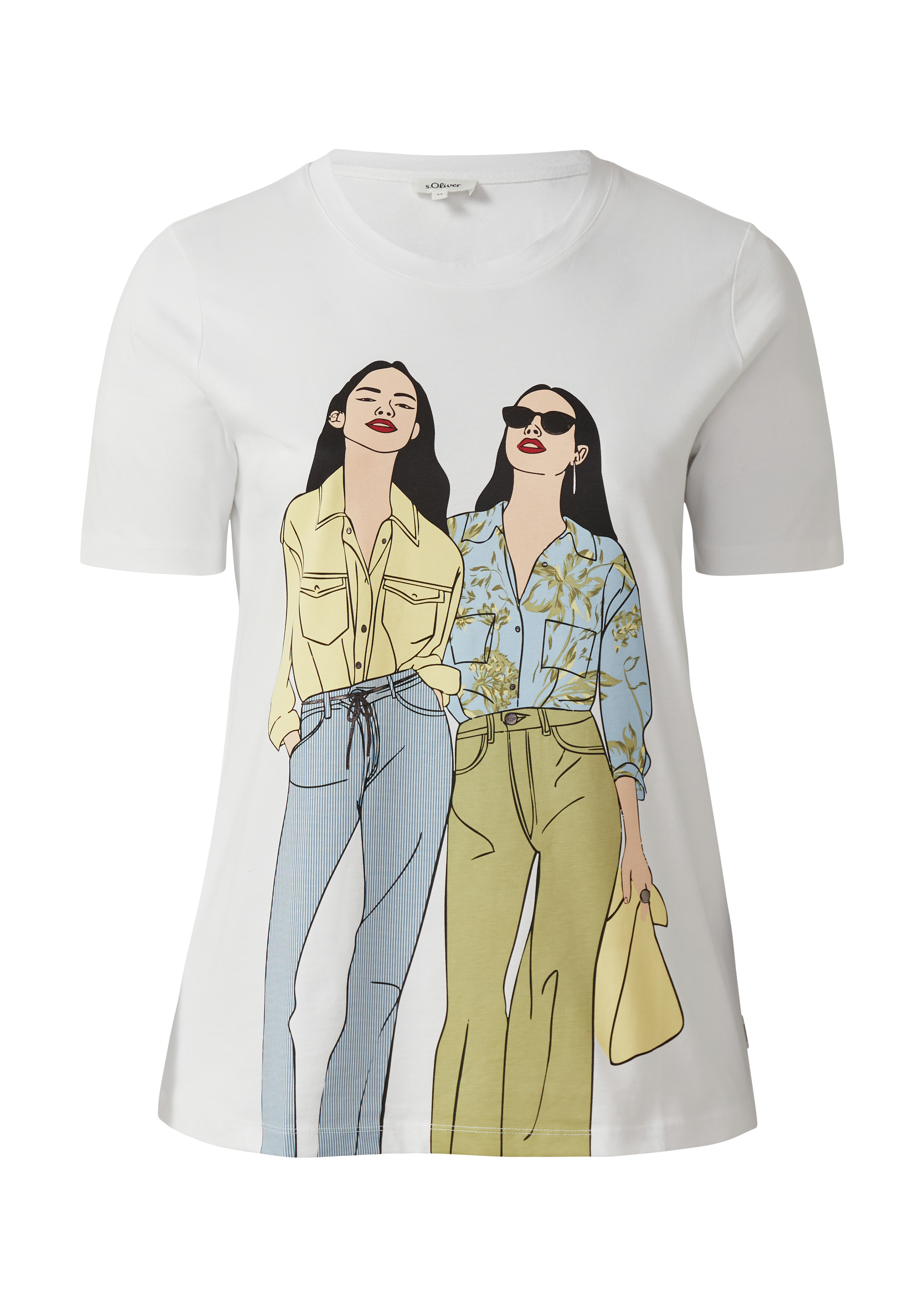 s.Oliver Baumwoll-T-Shirt Mit Frontprint