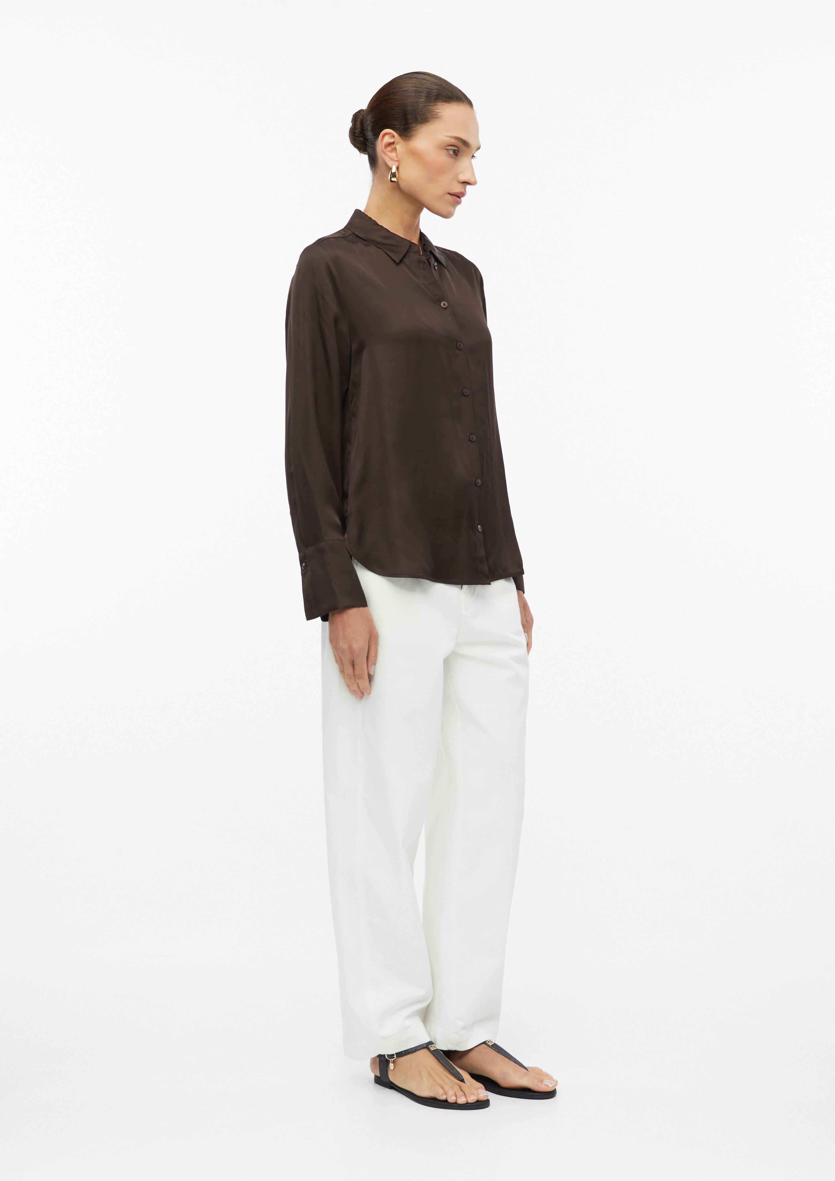 Dames Bluse in bruin van s.Oliver BLACK LABEL
