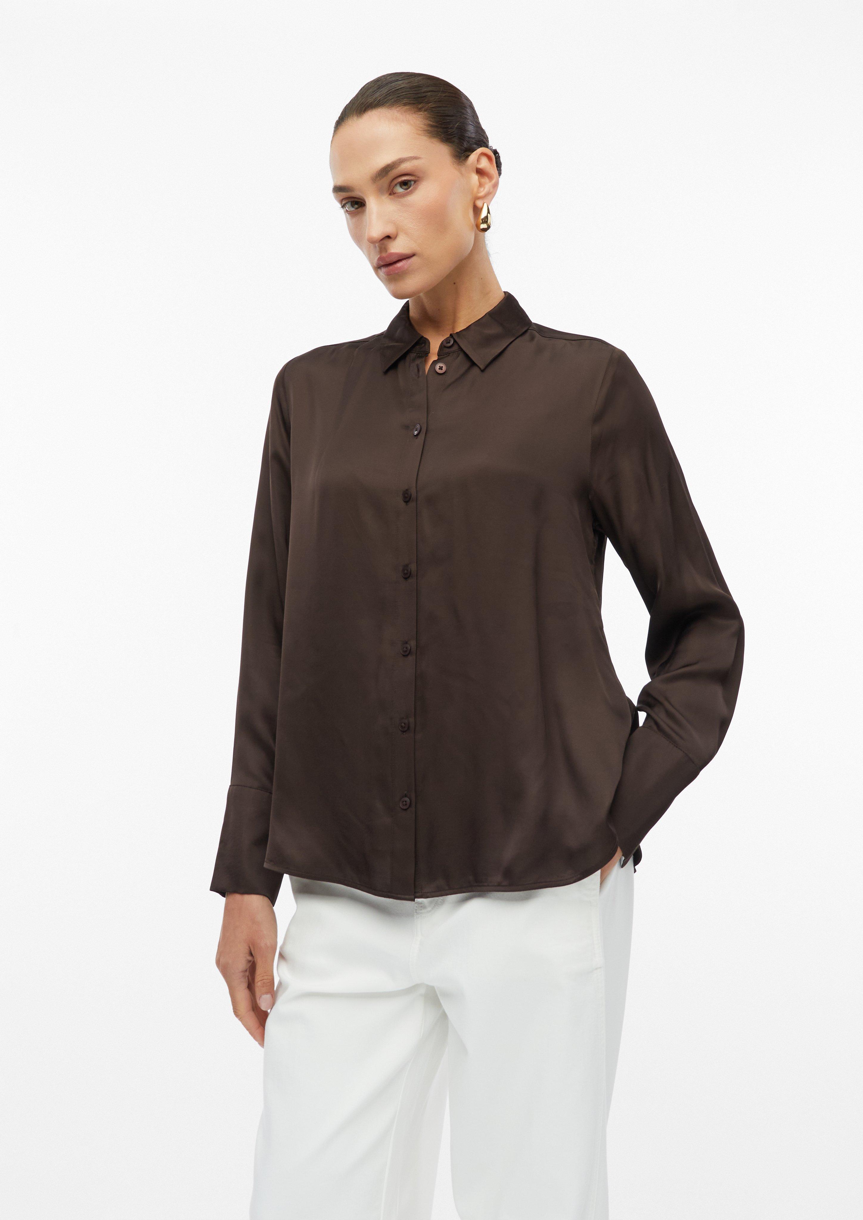 Dames Bluse in bruin van s.Oliver BLACK LABEL