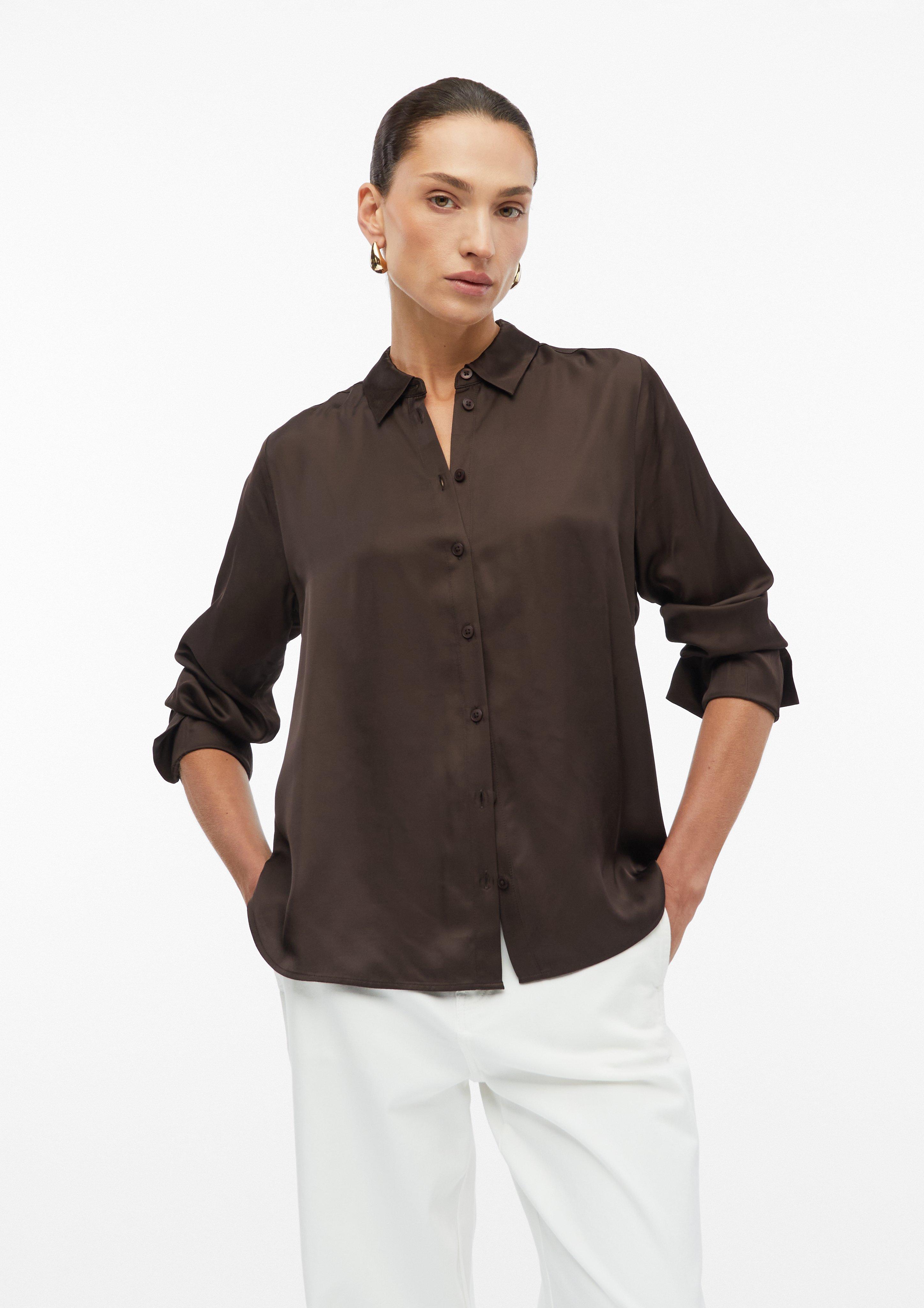 Dames Bluse in bruin van s.Oliver BLACK LABEL