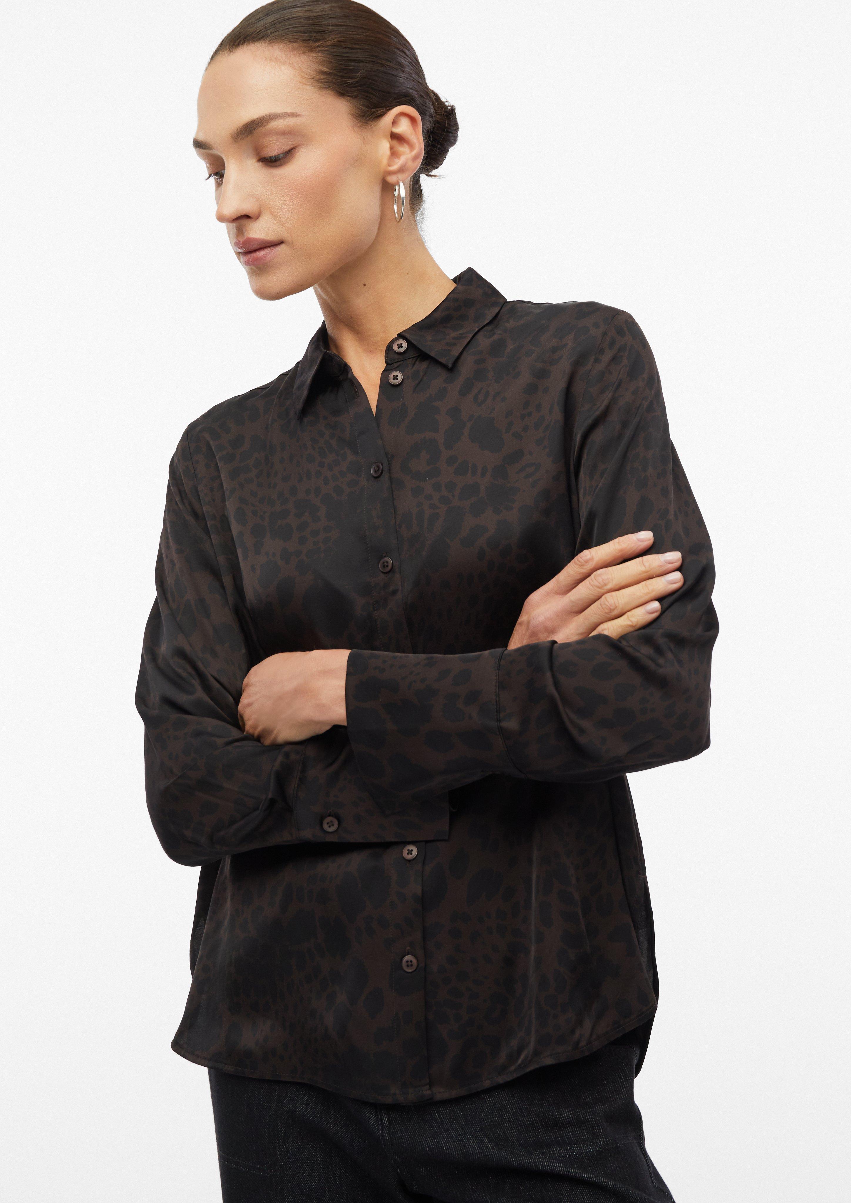 Dames Bluse in bruin van s.Oliver BLACK LABEL