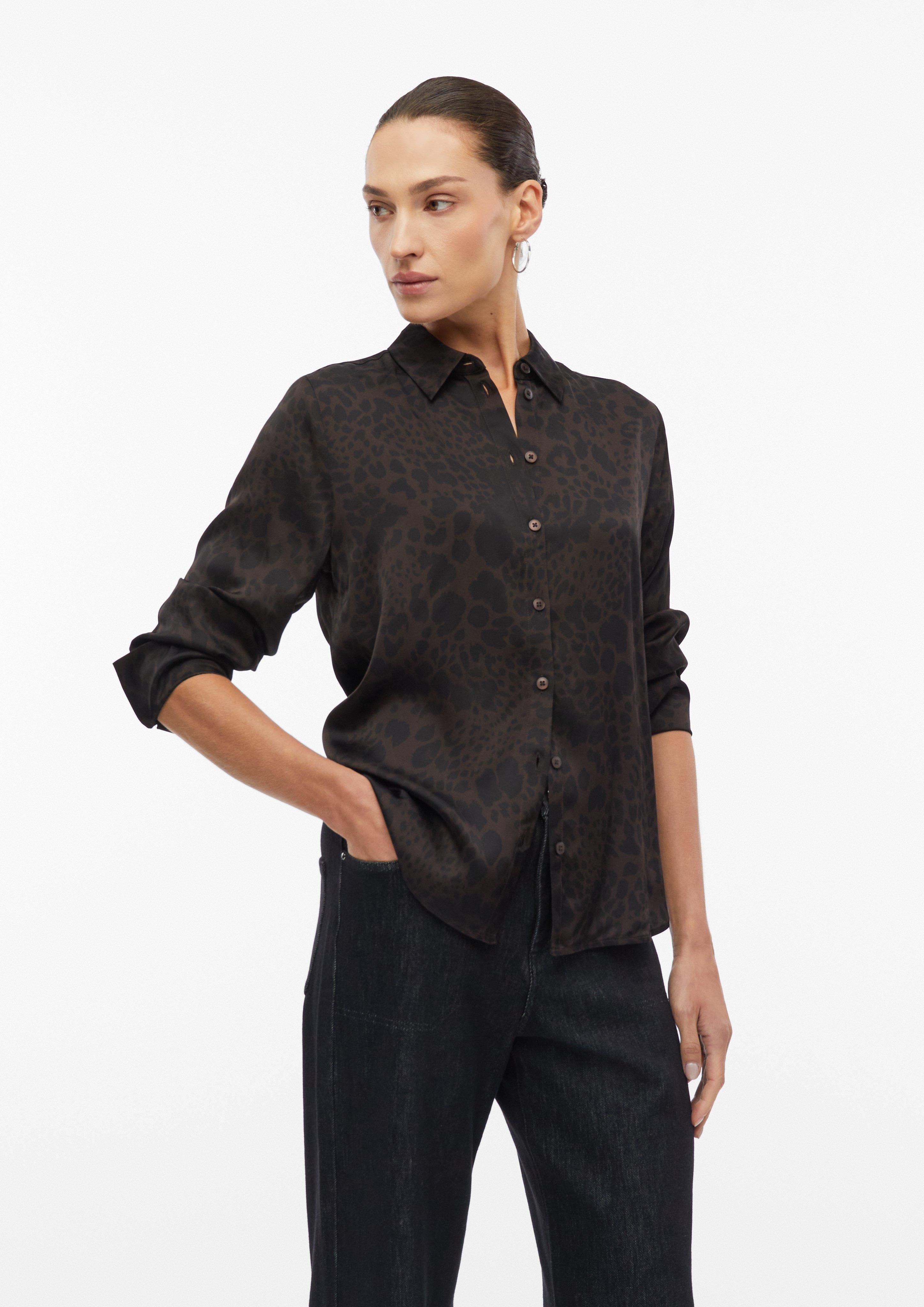 Dames Bluse in bruin van s.Oliver BLACK LABEL