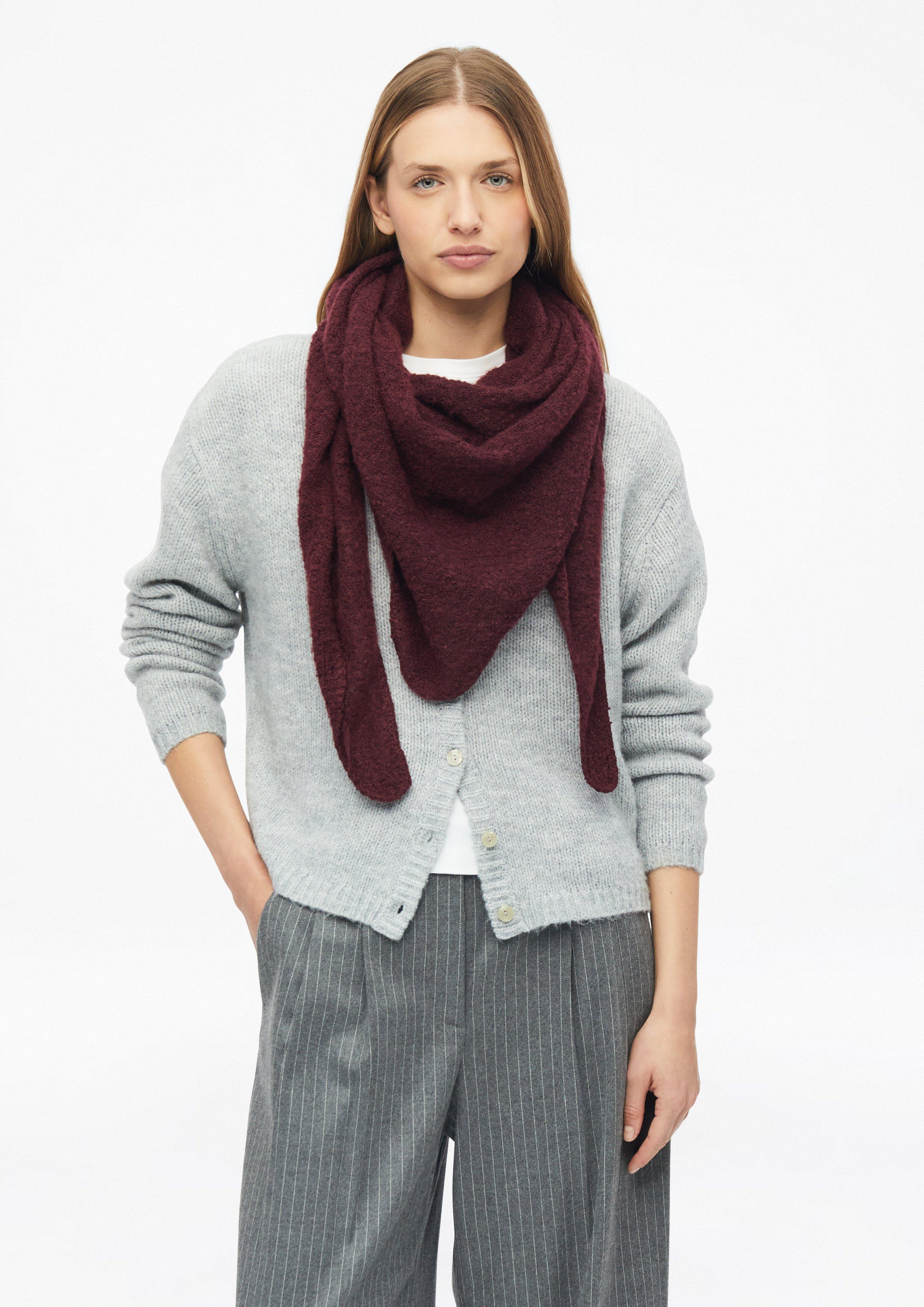 Damen Dreieckstuch aus kuscheliger Bouclé-Strickware in pink von s.Oliver