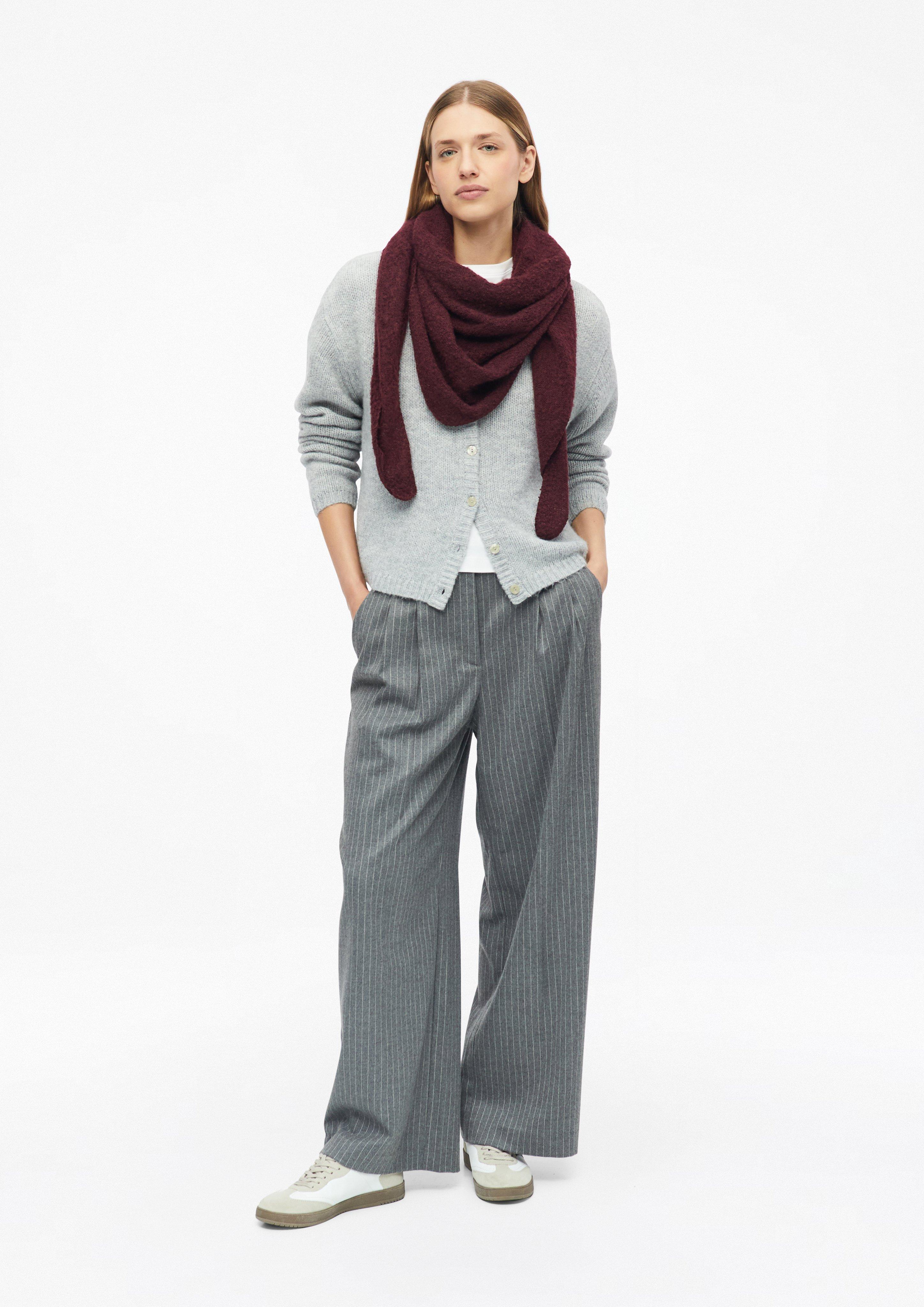 Damen Dreieckstuch aus kuscheliger Bouclé-Strickware in pink von s.Oliver