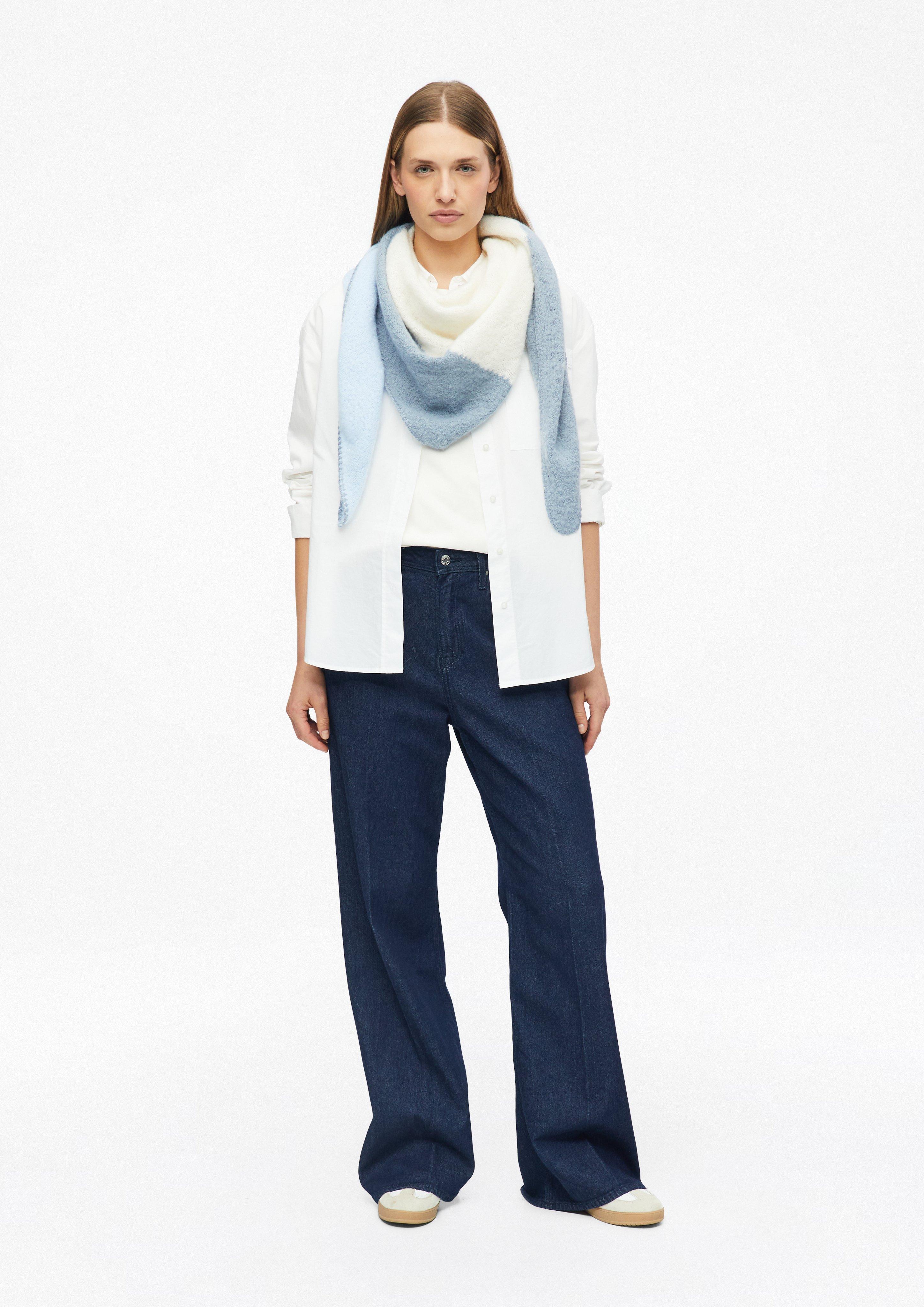 Damen Dreieckstuch aus kuscheliger Bouclé-Strickware in blau von s.Oliver