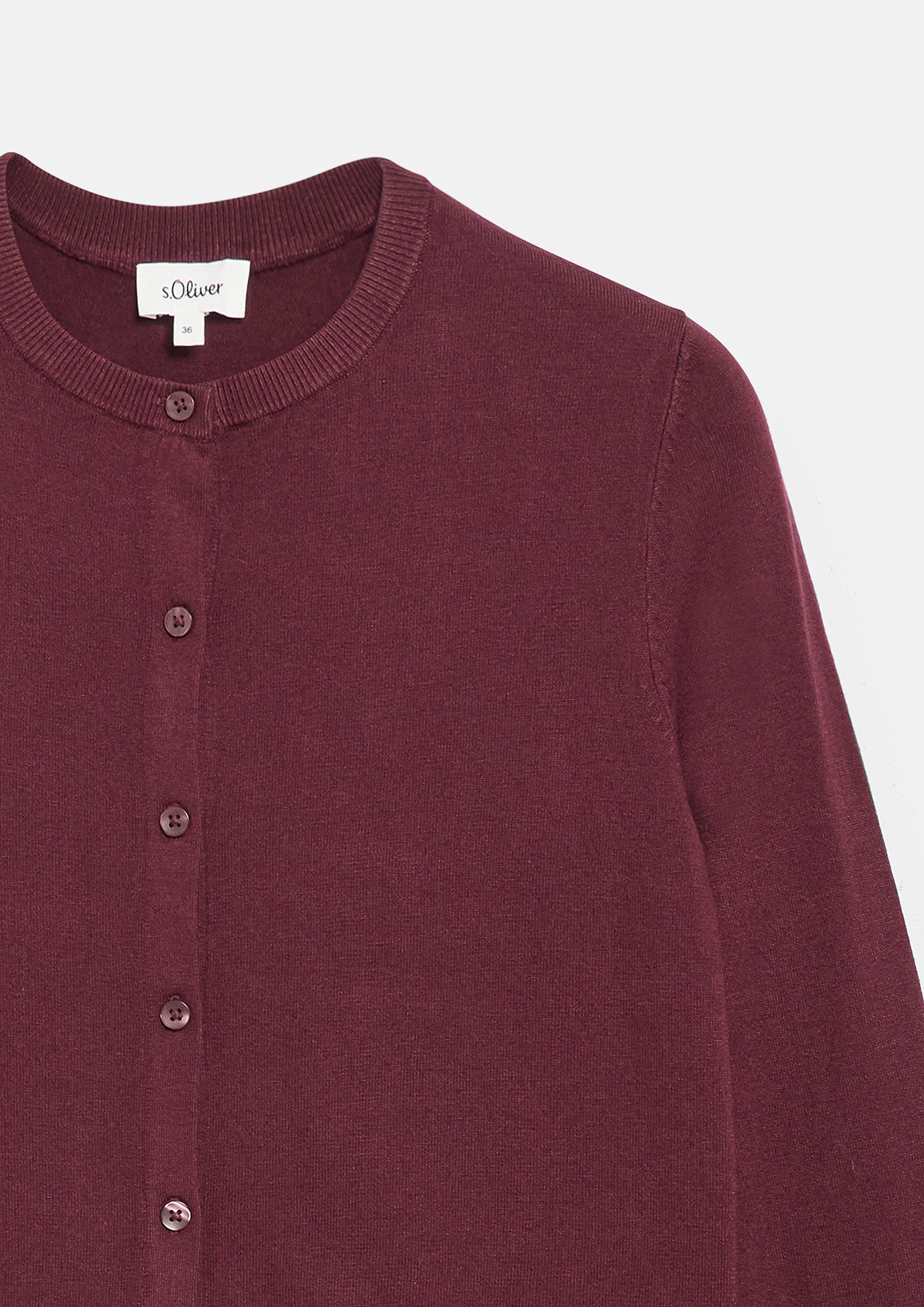 Dames Gebreid Vest in rood van s.Oliver