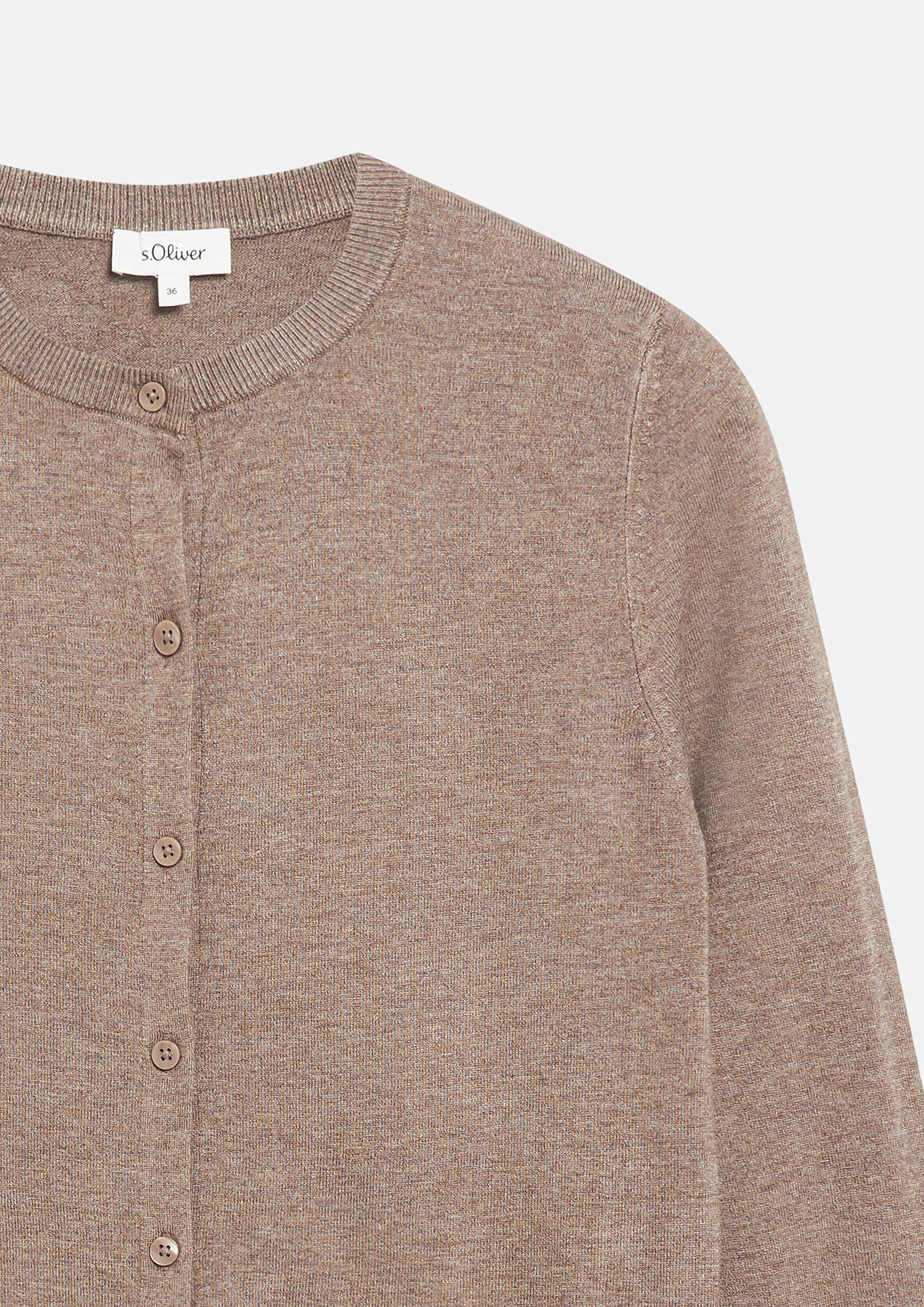 Dames Gebreid Vest in bruin van s.Oliver