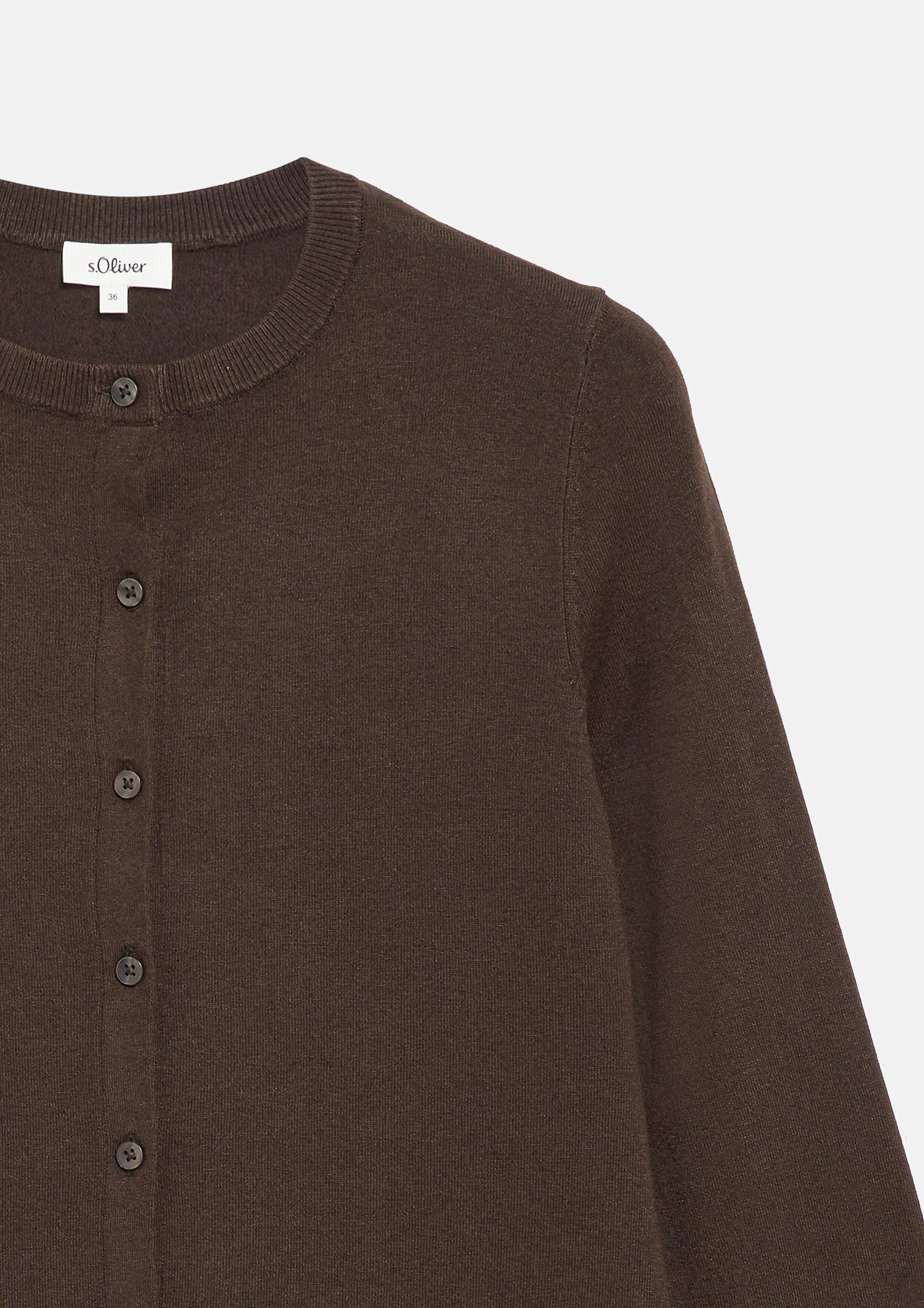 Dames Gebreid Vest in bruin van s.Oliver