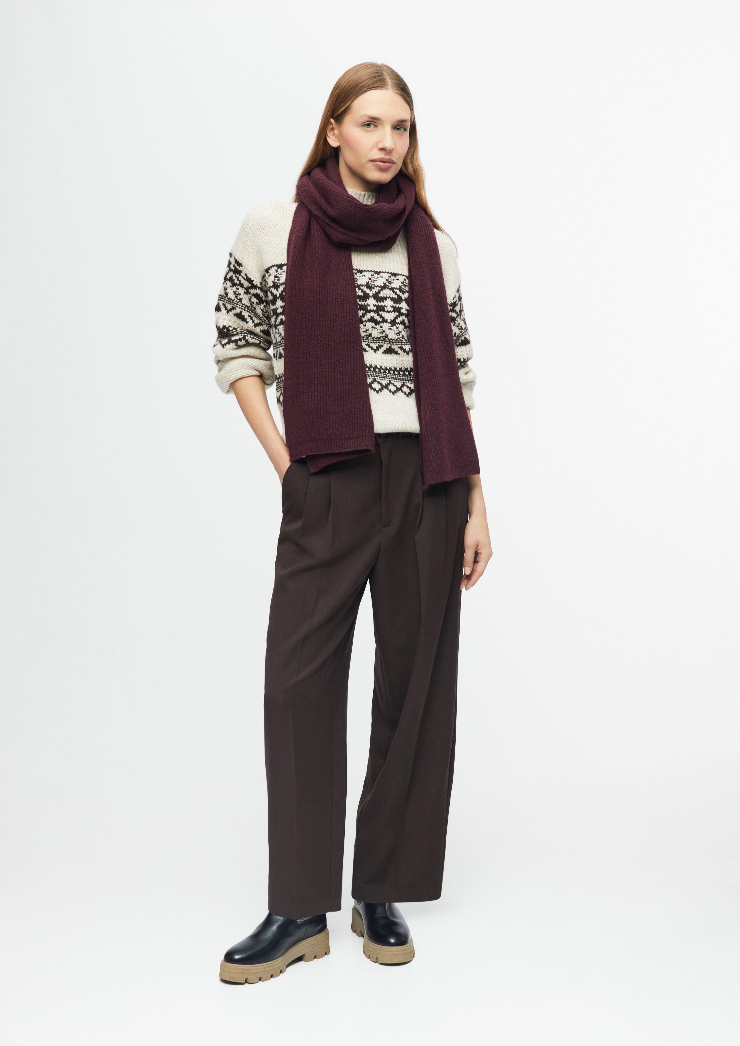 Damen Unifarbener Strickschal in rot von s.Oliver