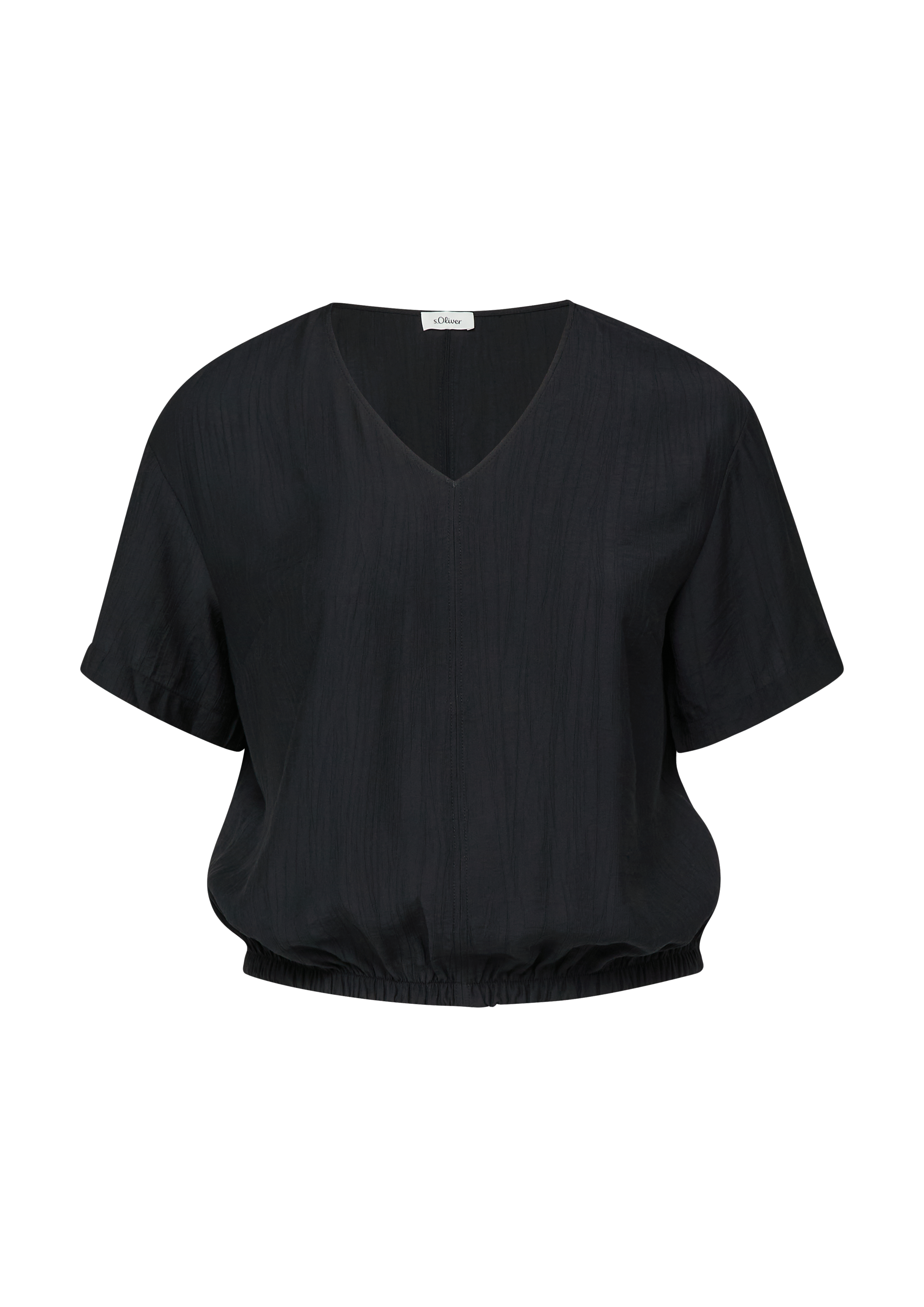 Gestructureerde blouse in O-vorm