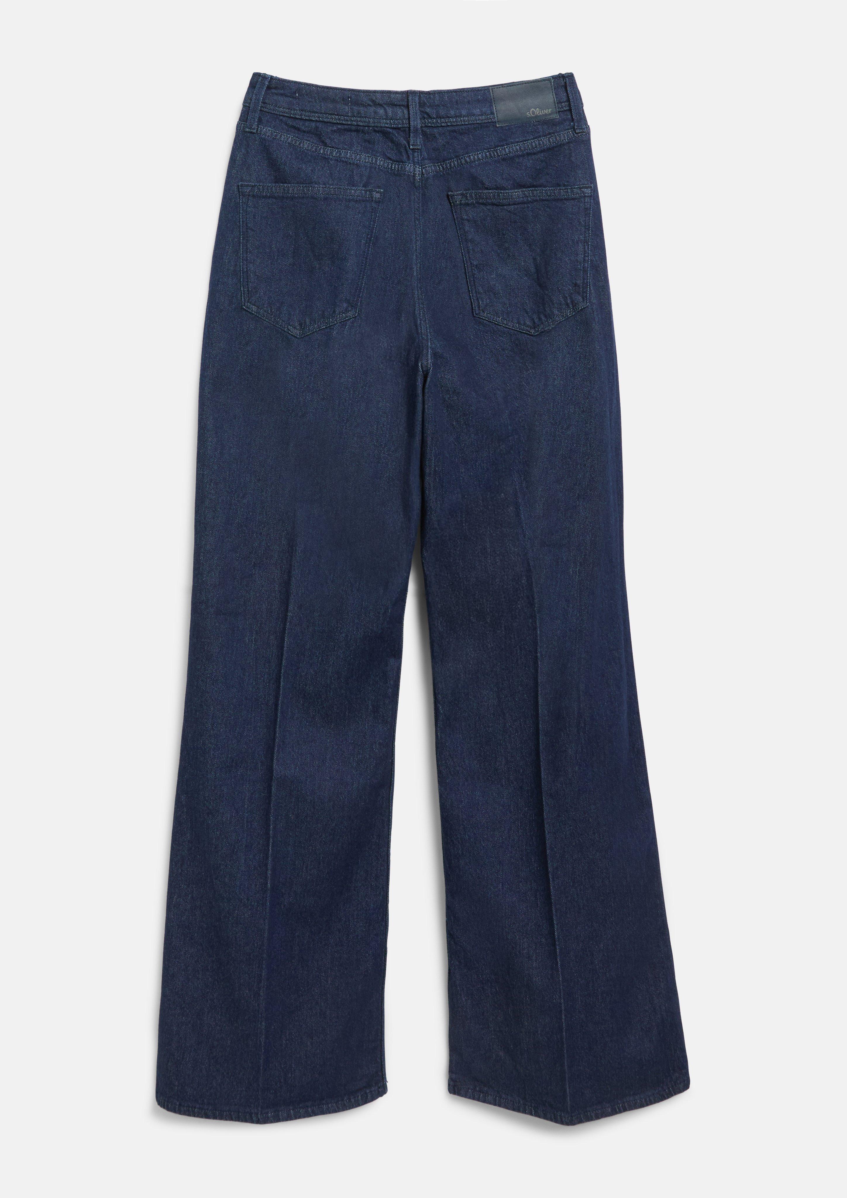Femmes Jean Suri / Coupe classique / Taille haute / Jambe large en bleu de s.Oliver