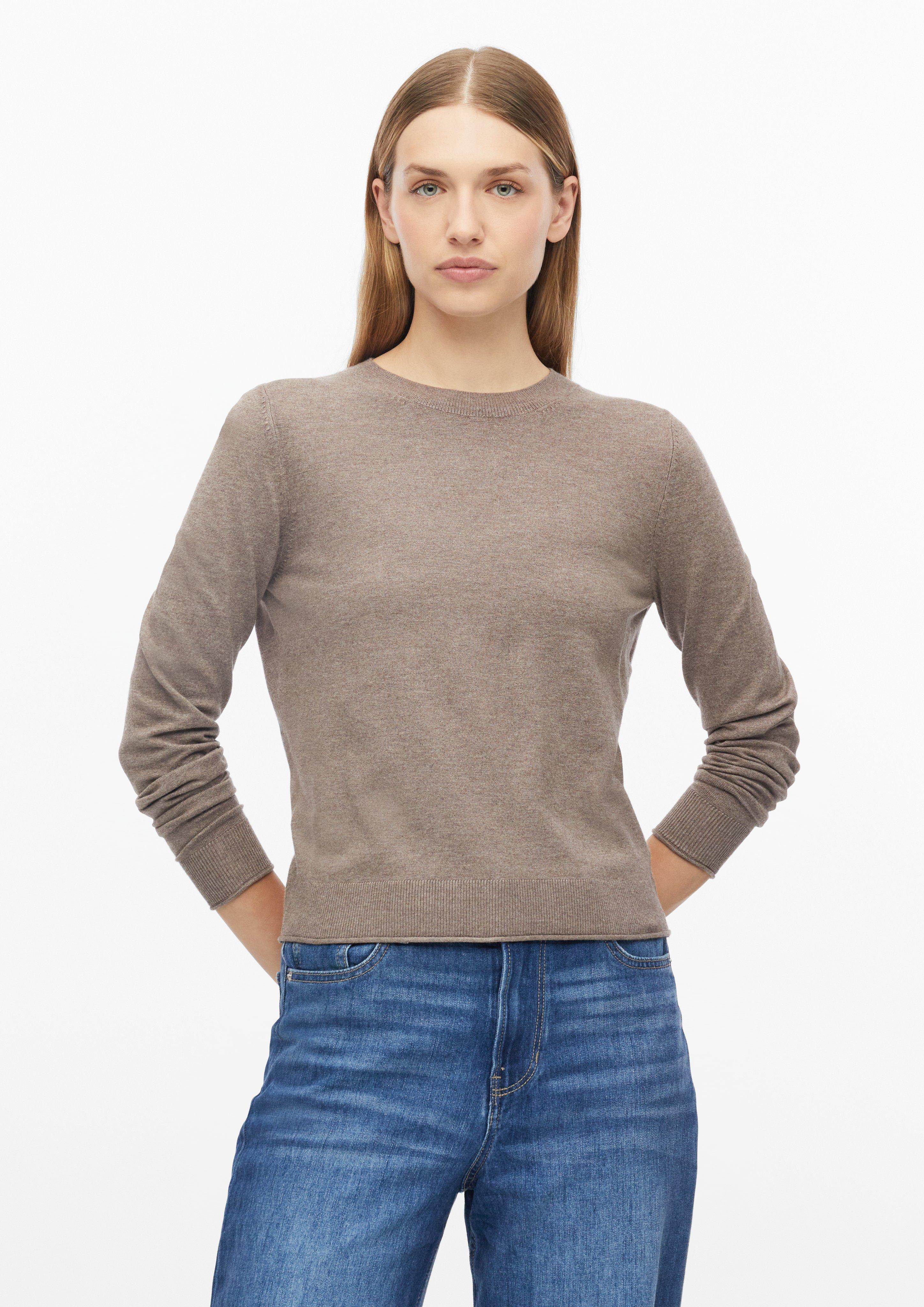 Strickpullover im Regular Fit mit Rollkanten am Saum in Farbe braun von s.Oliver