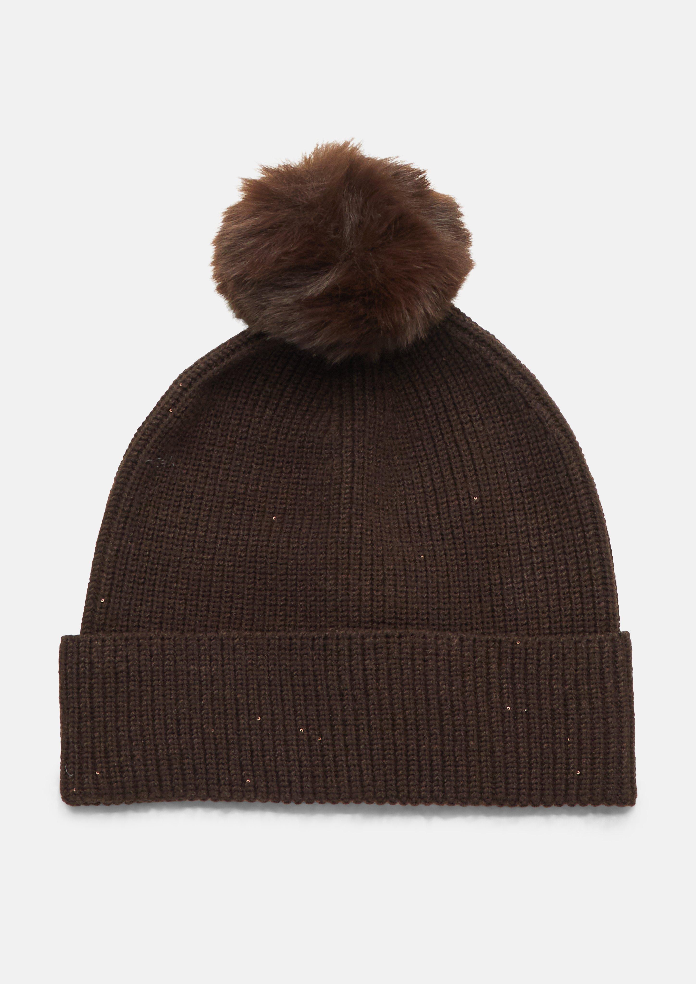 Mütze in Farbe dunkelbraun von s.Oliver BLACK LABEL