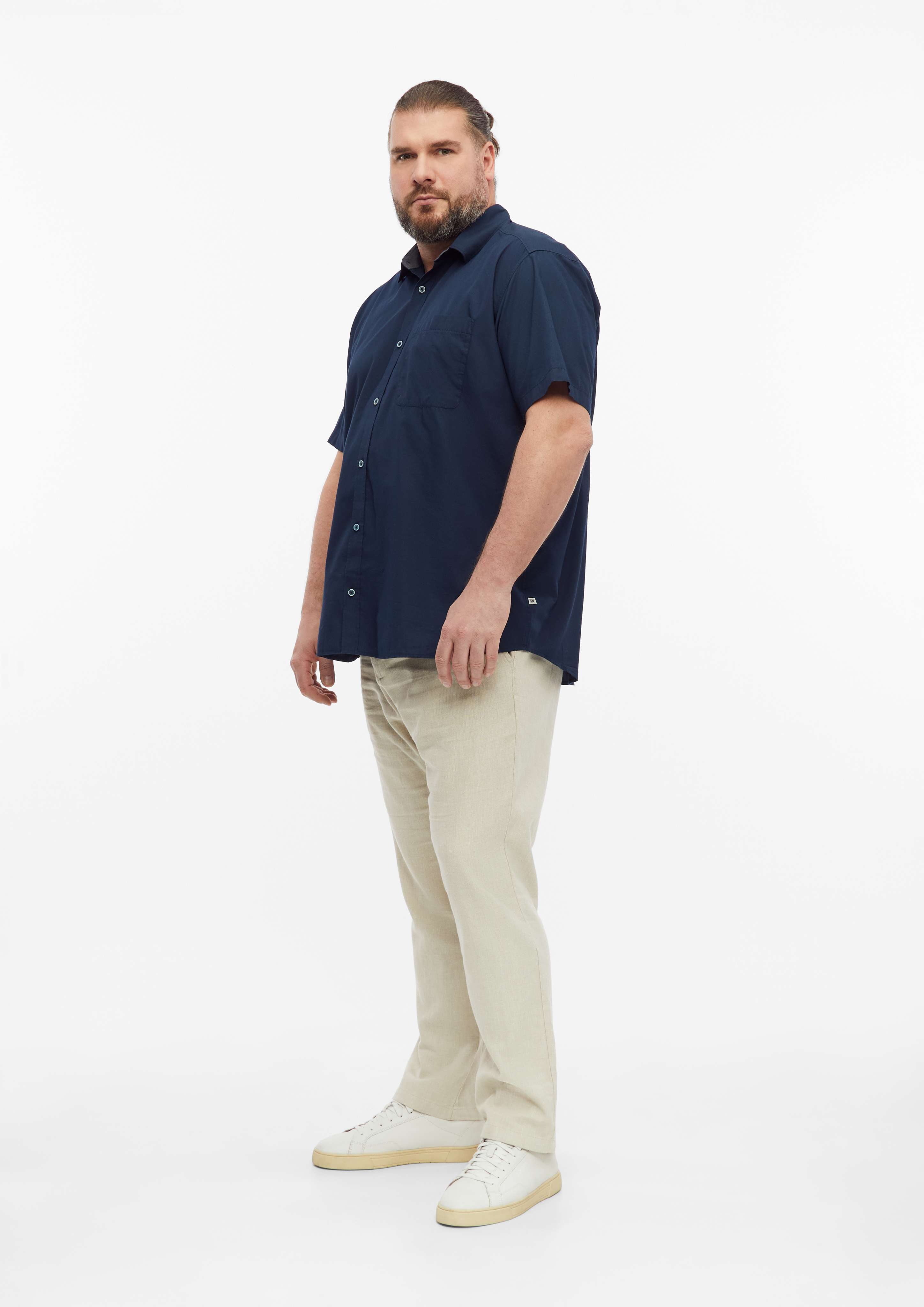Heren Shirt in blauw van s.Oliver Men Big Sizes