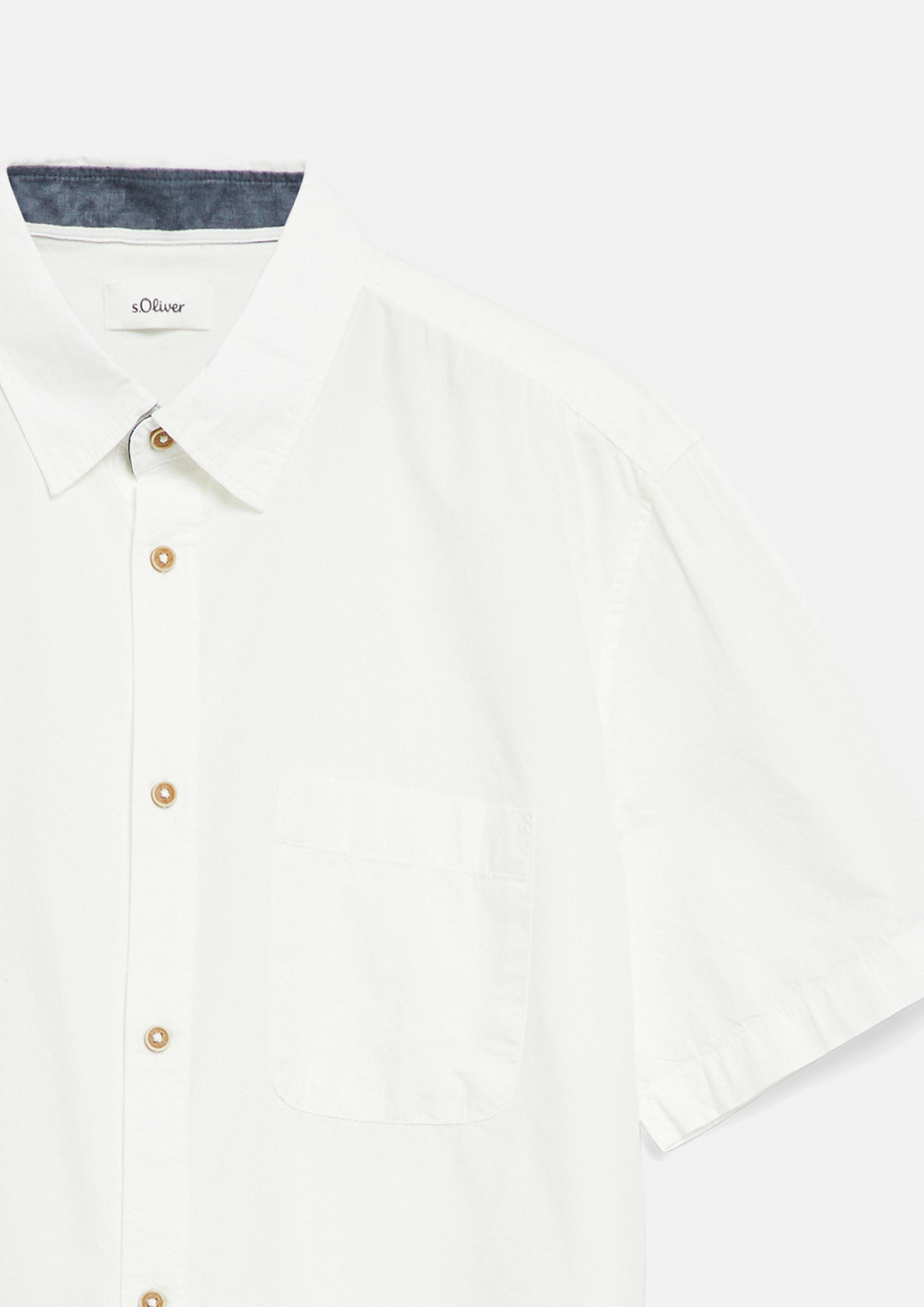 Heren Shirt in crème van s.Oliver Men Tall Sizes