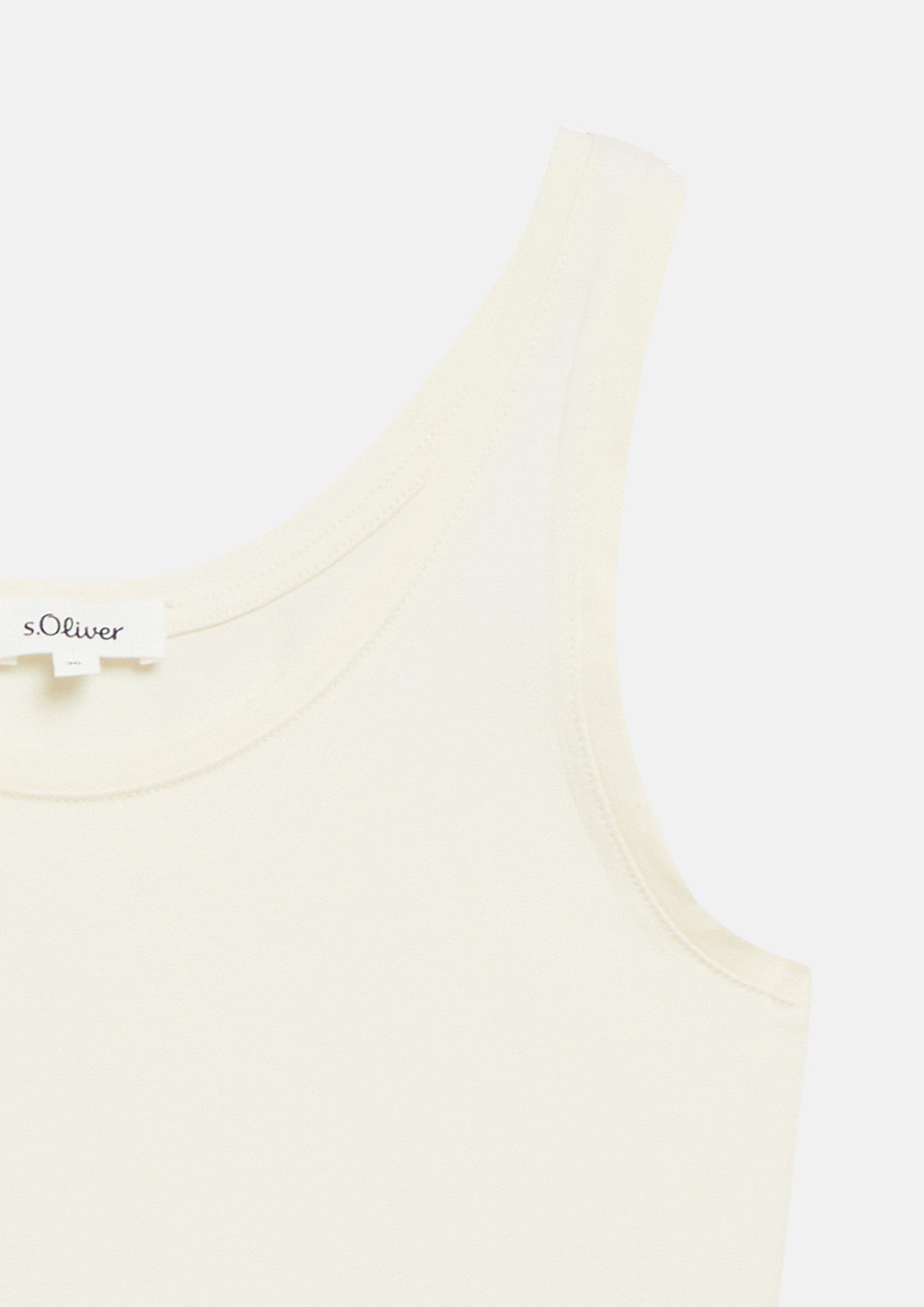 Dames Tanktop met slanke pasvorm in beige van s.Oliver