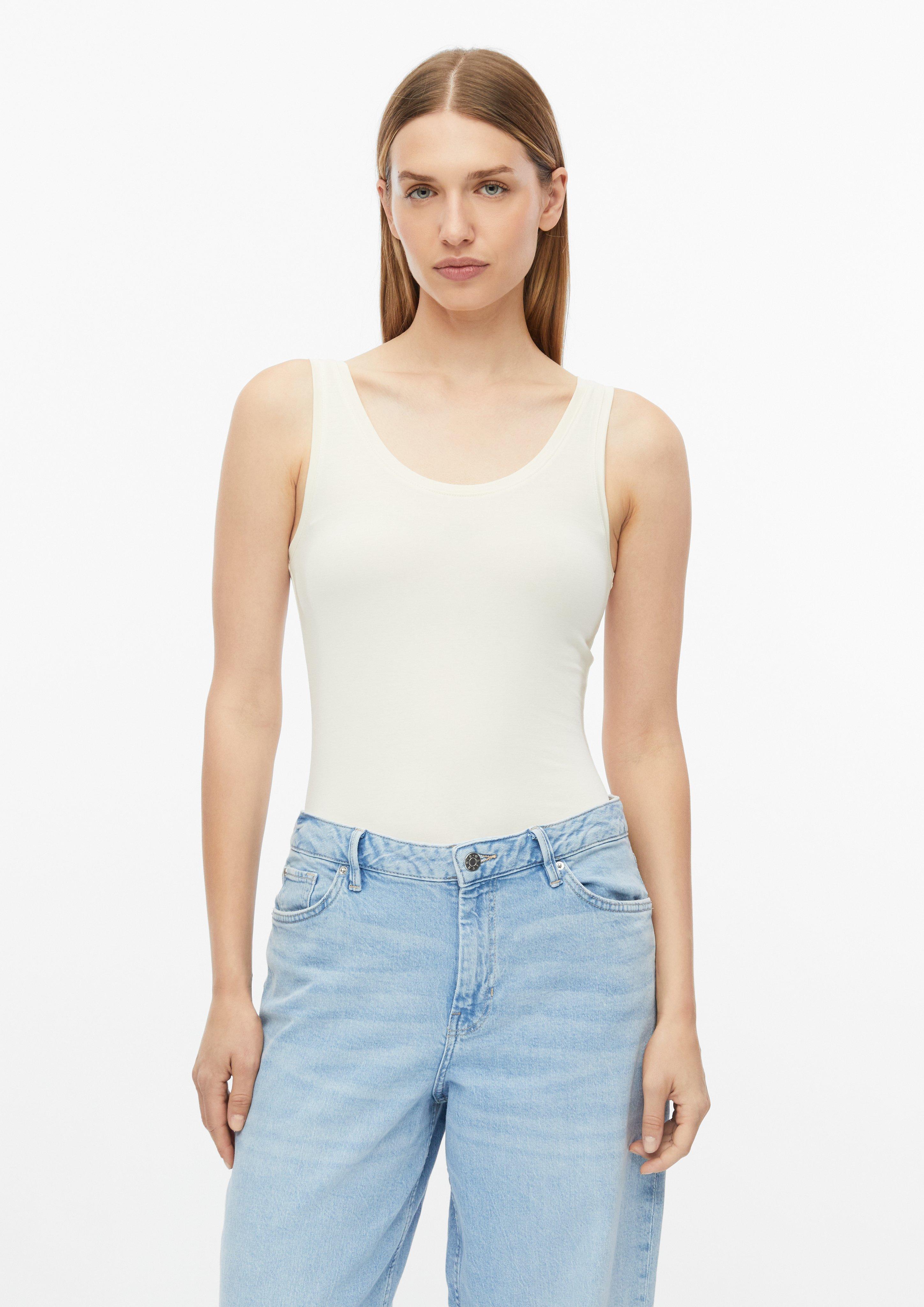 Dames Tanktop met slanke pasvorm in beige van s.Oliver