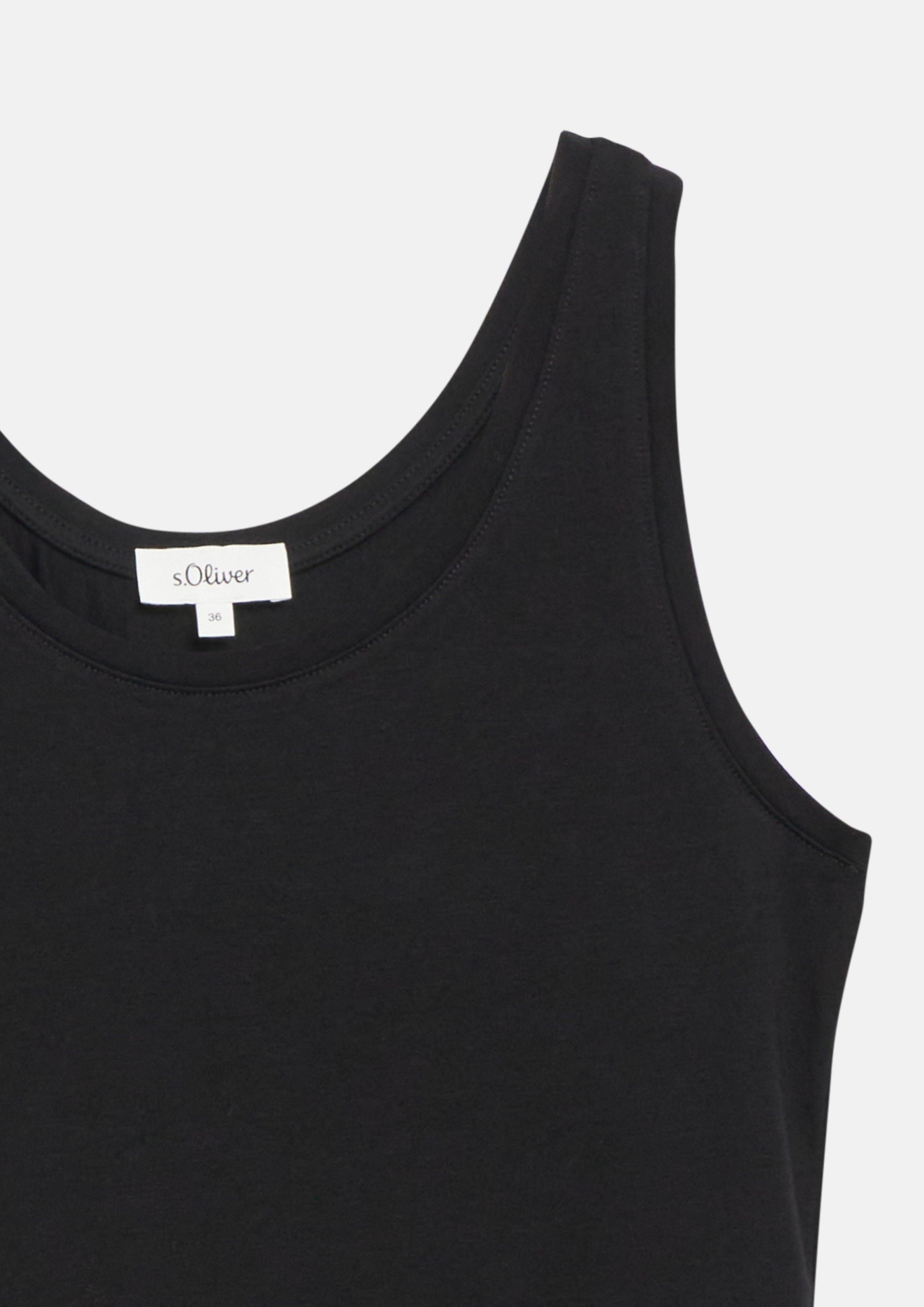 Damen Tanktop im Slim Fit in schwarz von s.Oliver