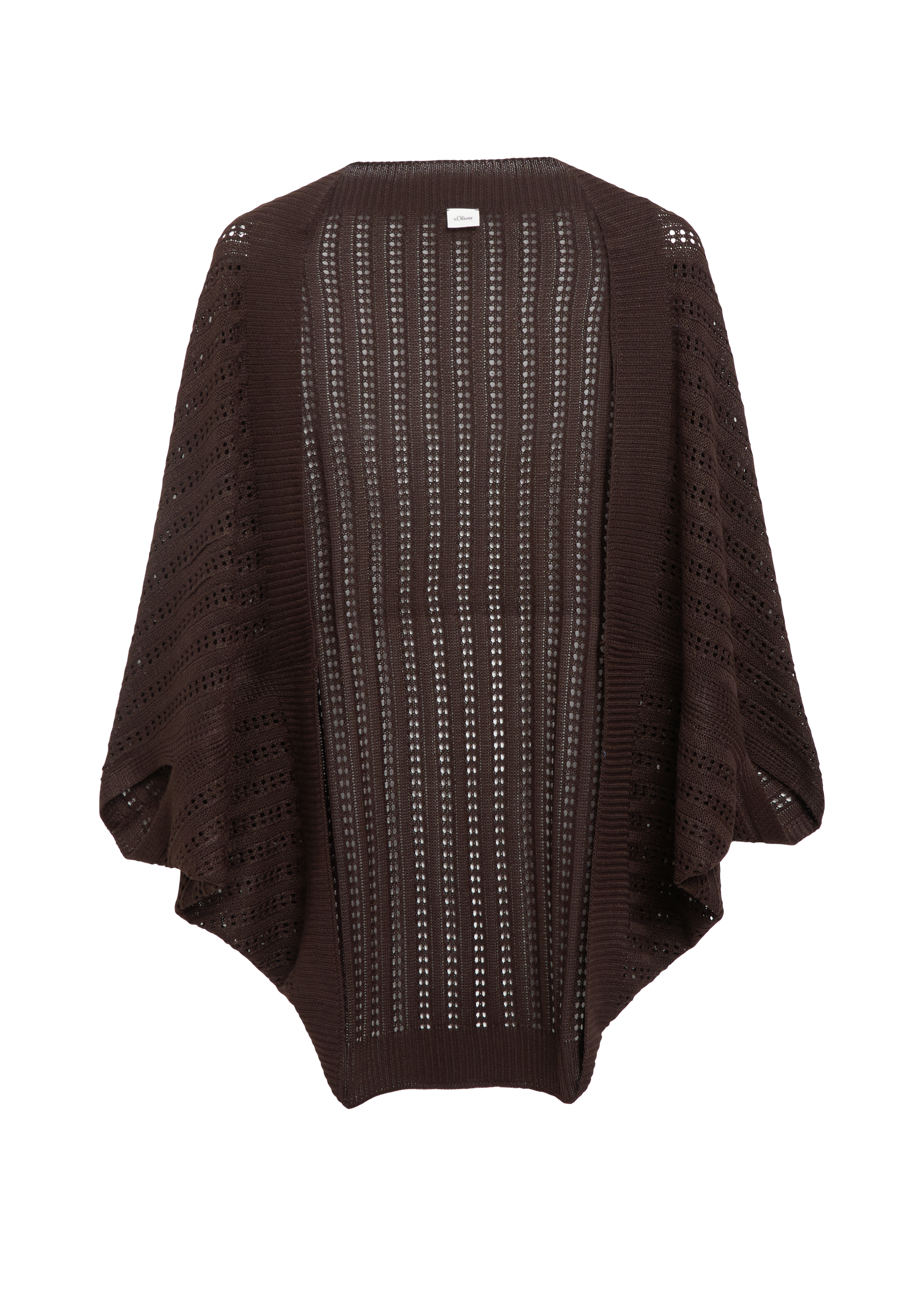 Poncho voor binnen van ajourbreisel