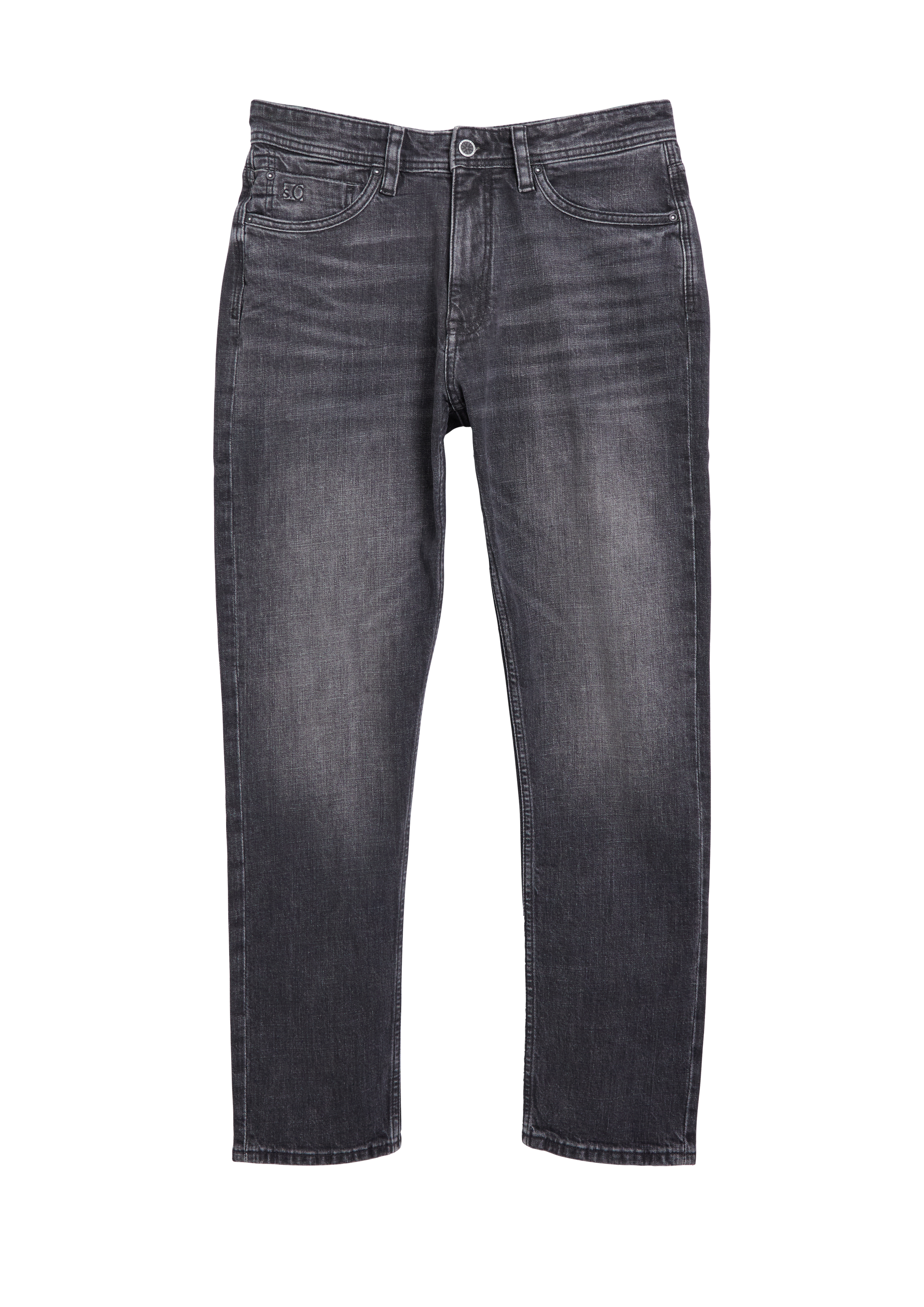 Jeans Mauro / Tapered Fit / Mid Rise / Gewassen zwarte denim