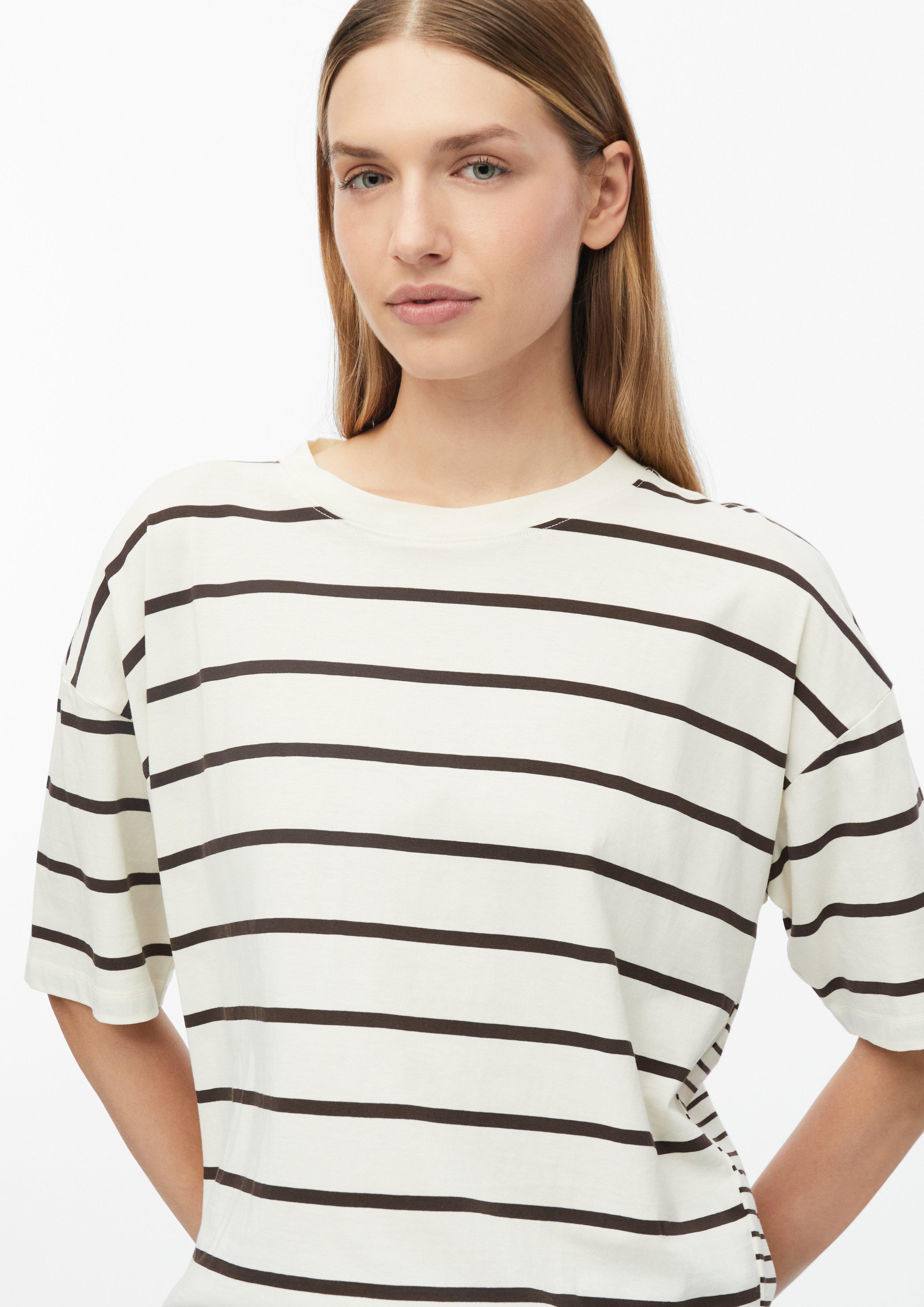 Femmes T-shirt à rayures mélangées, coupe décontractée en crème de s.Oliver
