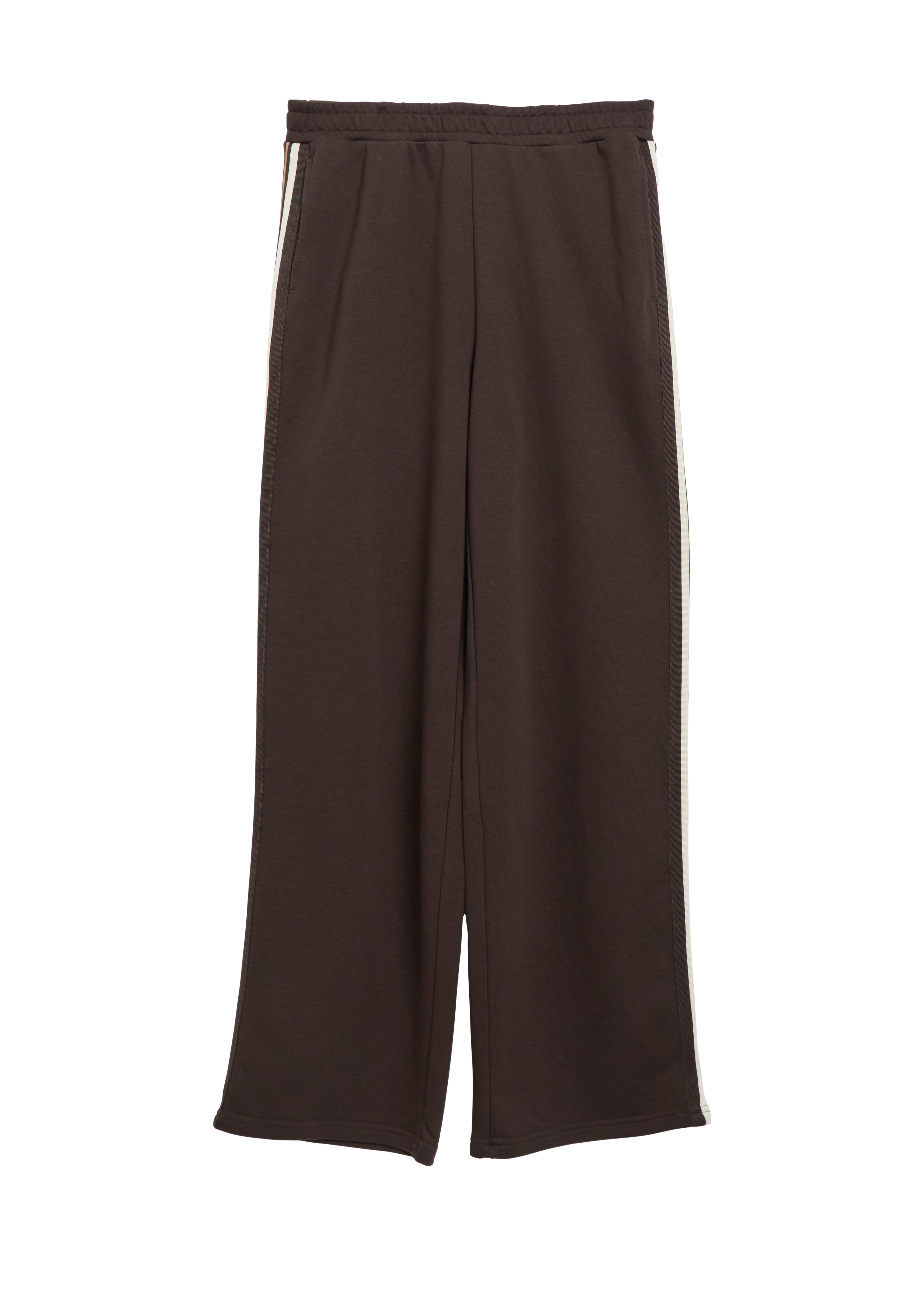 Broek met wijde pijpen van interlockjersey