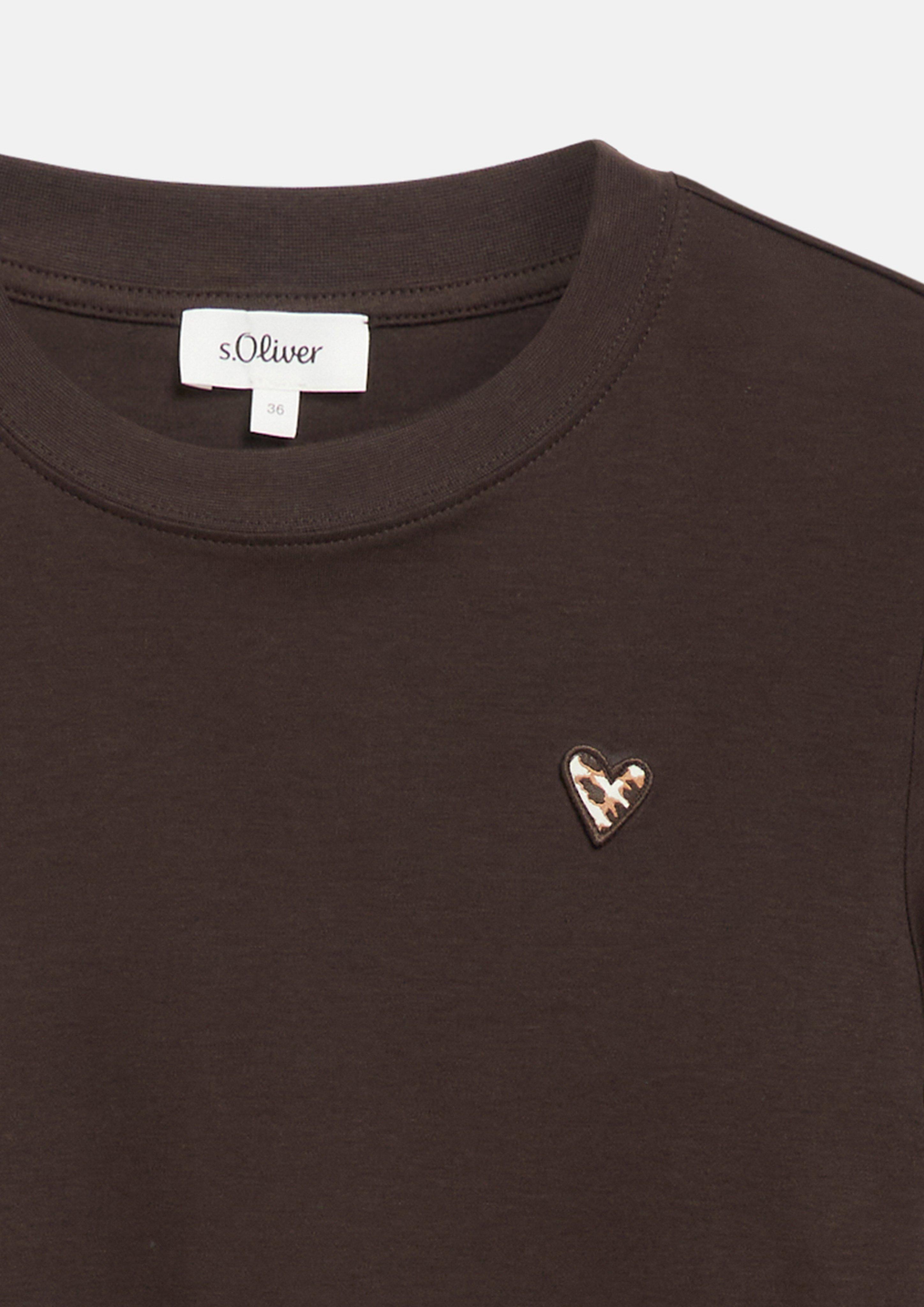 Damen T-Shirt mit Leo-Herz in braun von s.Oliver