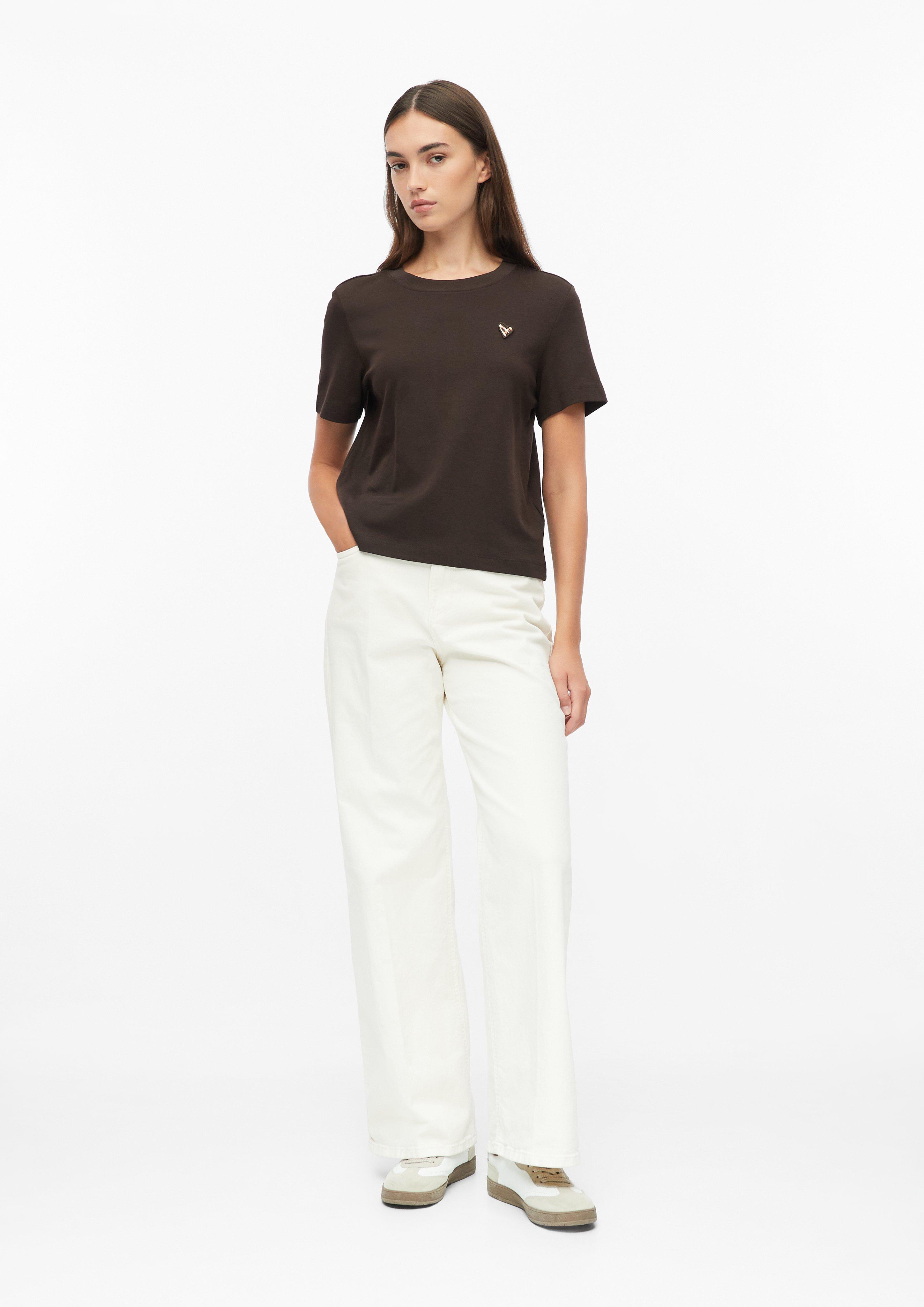 Damen T-Shirt mit Leo-Herz in braun von s.Oliver